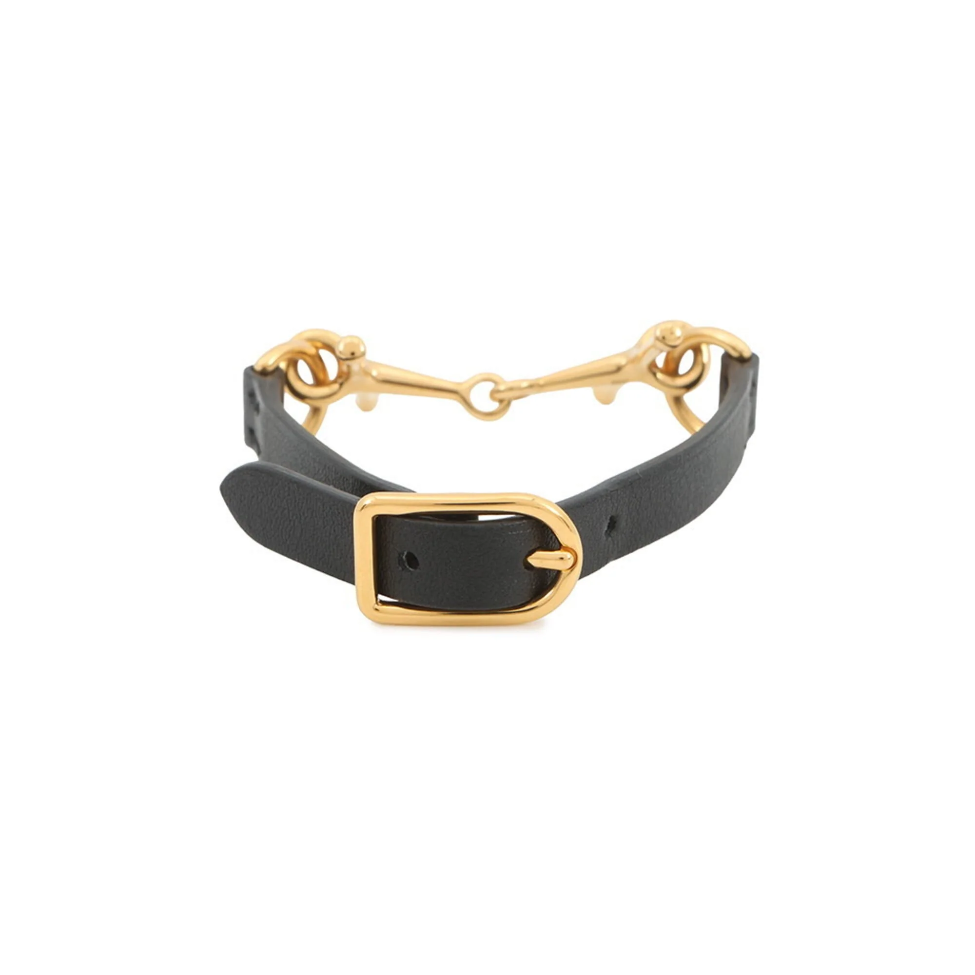 Bracelet Gold and Swift Leather - Image 3