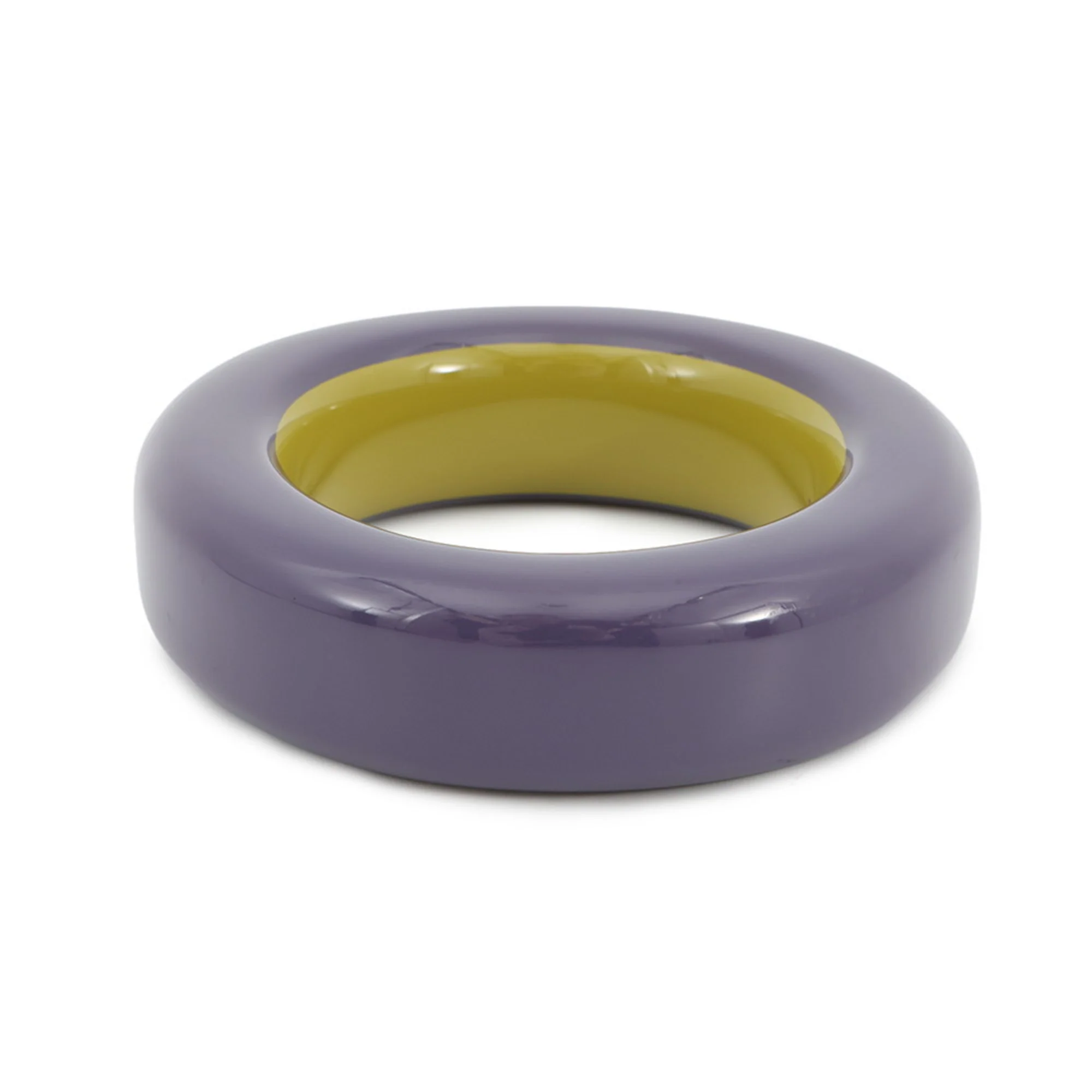 Bracelet Lacquer and Wood Green Purple - Image 2