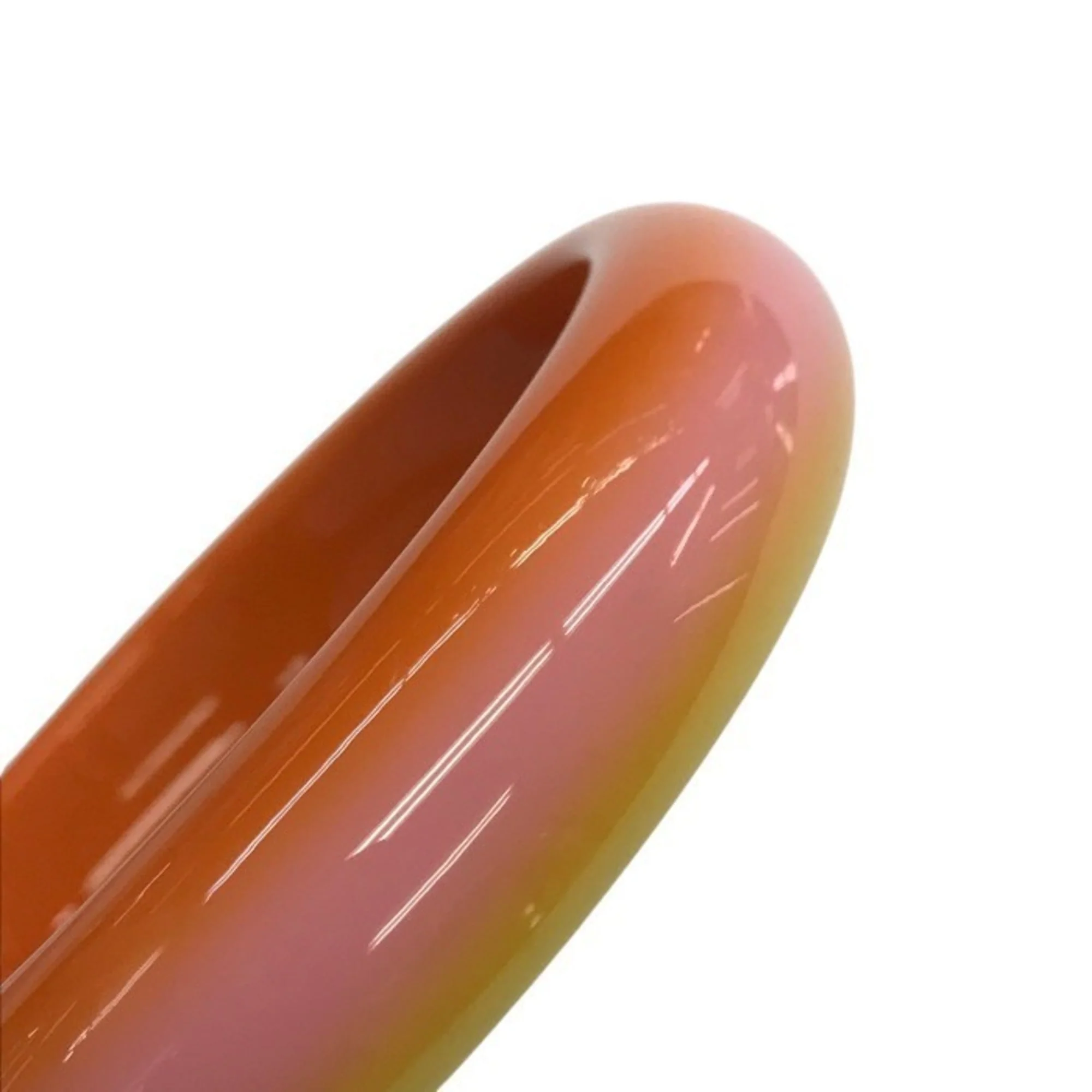Bracelet Lacquer and Wood Pink Orange and Yellow - Image 5