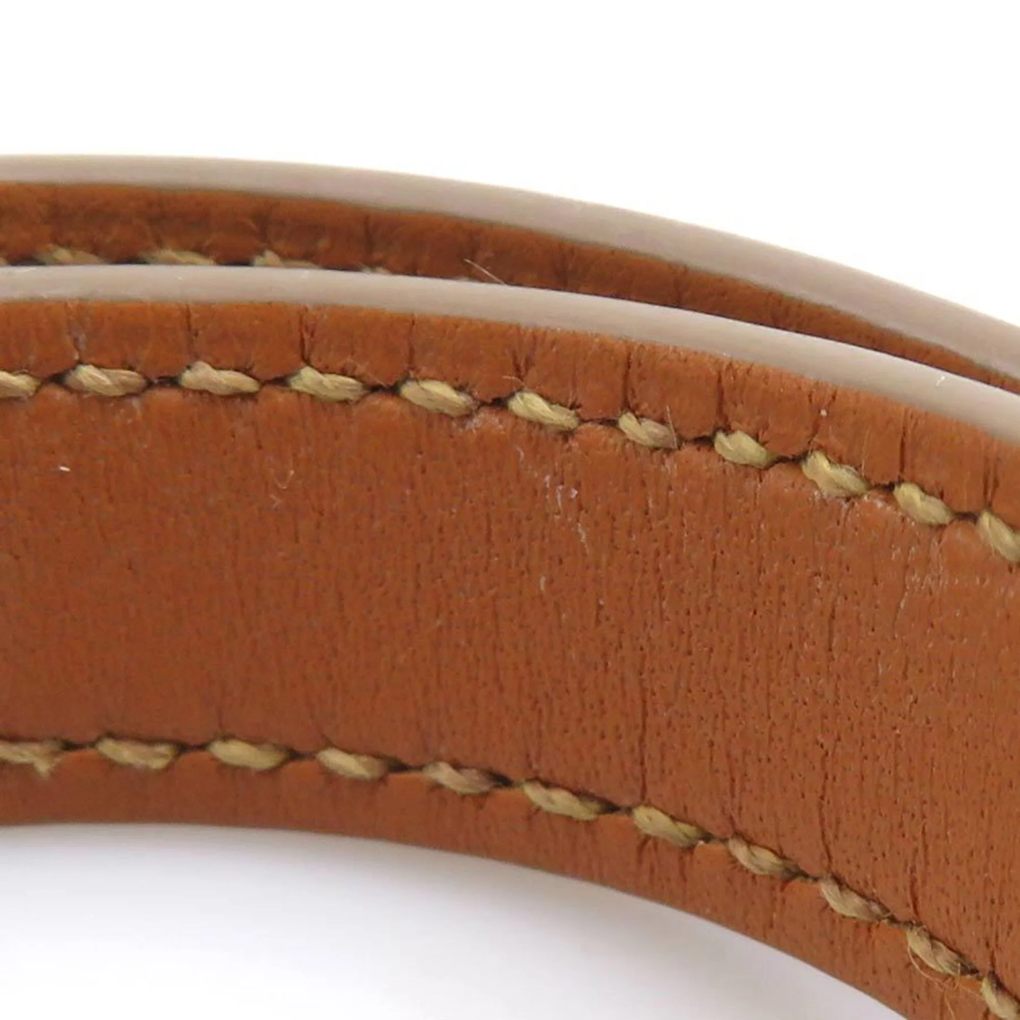 Bracelet Leather and Metal Ivory and Gold - Image 8
