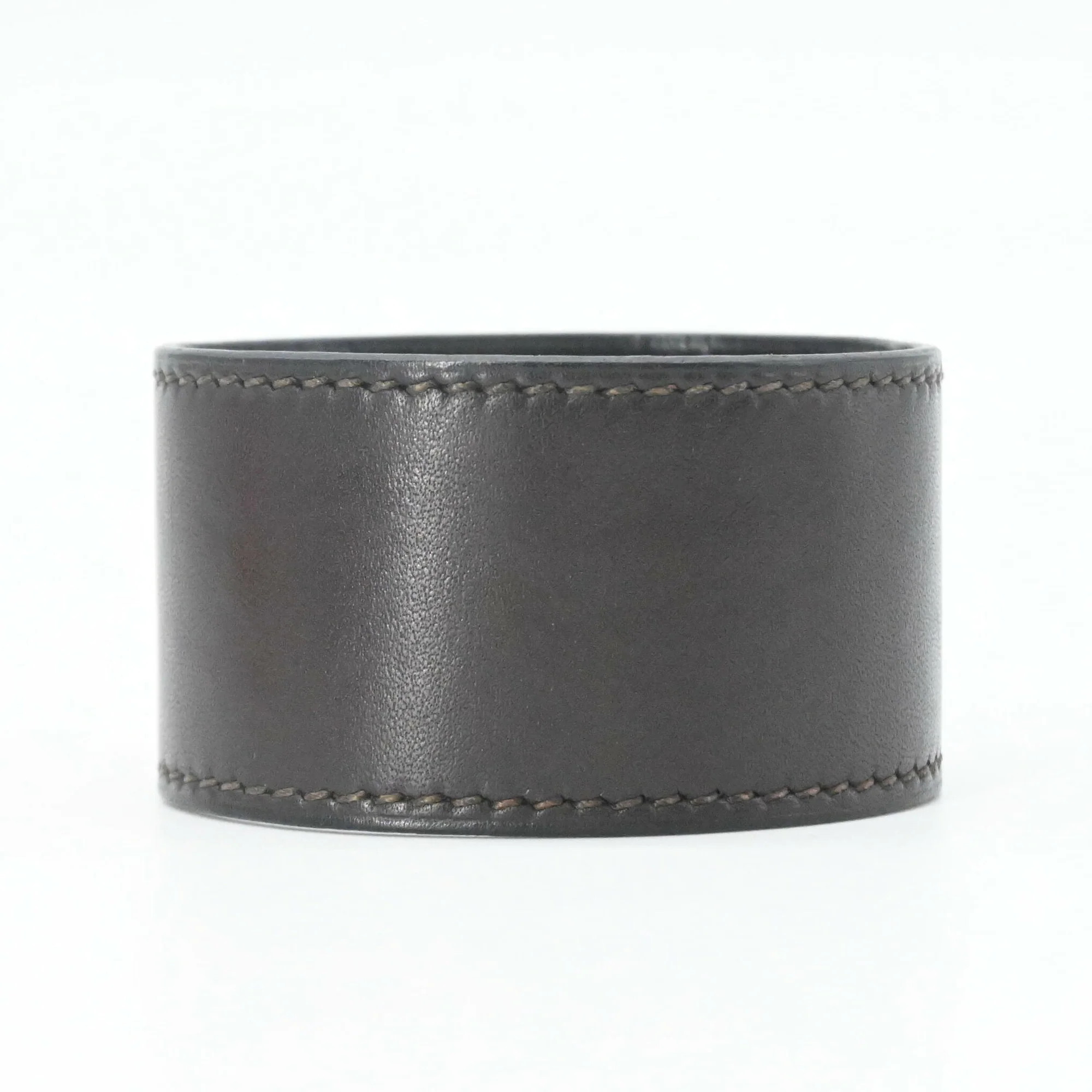 Bracelet Leather and Sterling Silver Dark Brown - Image 3