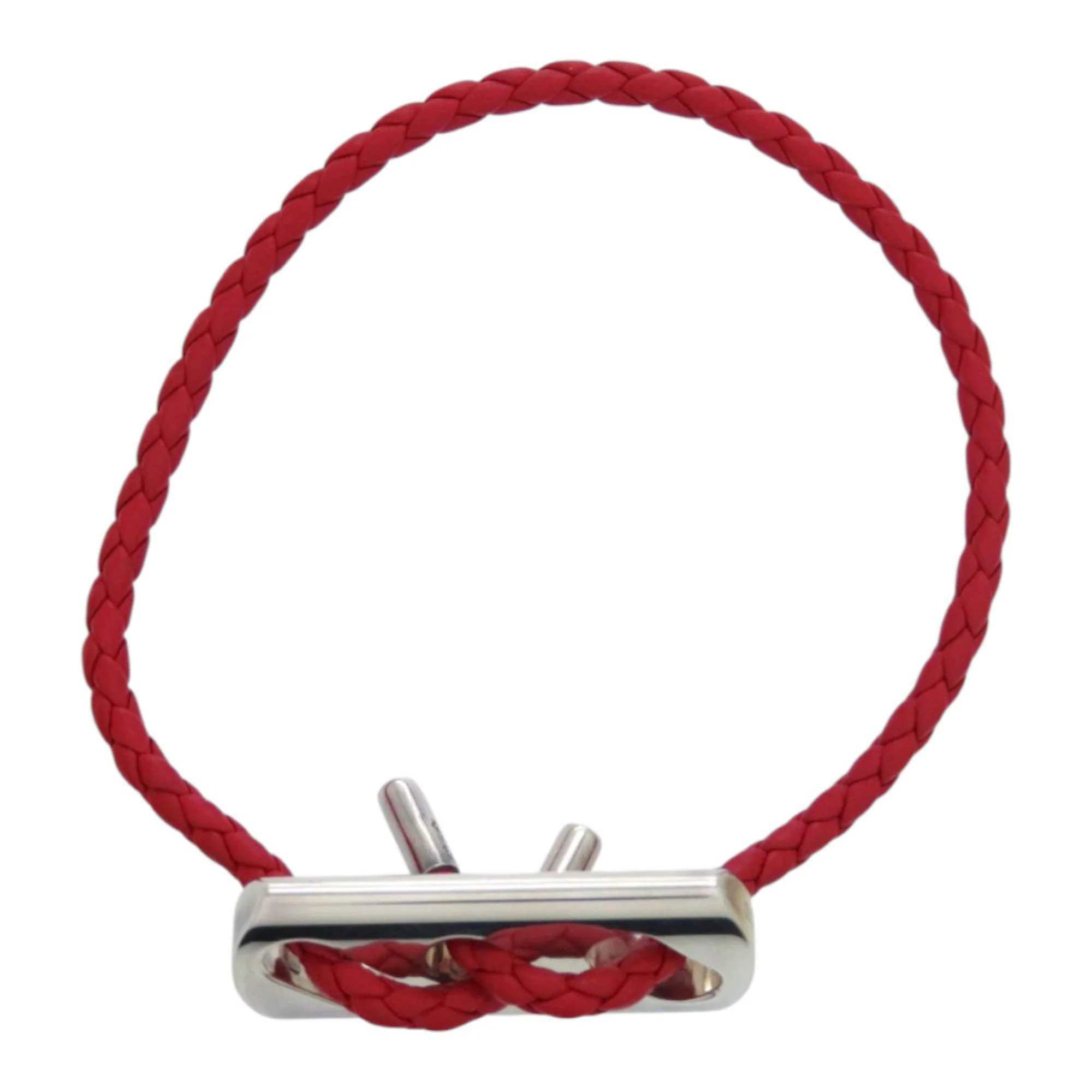 Bracelet Leather and Sterling Silver Red - Image 4