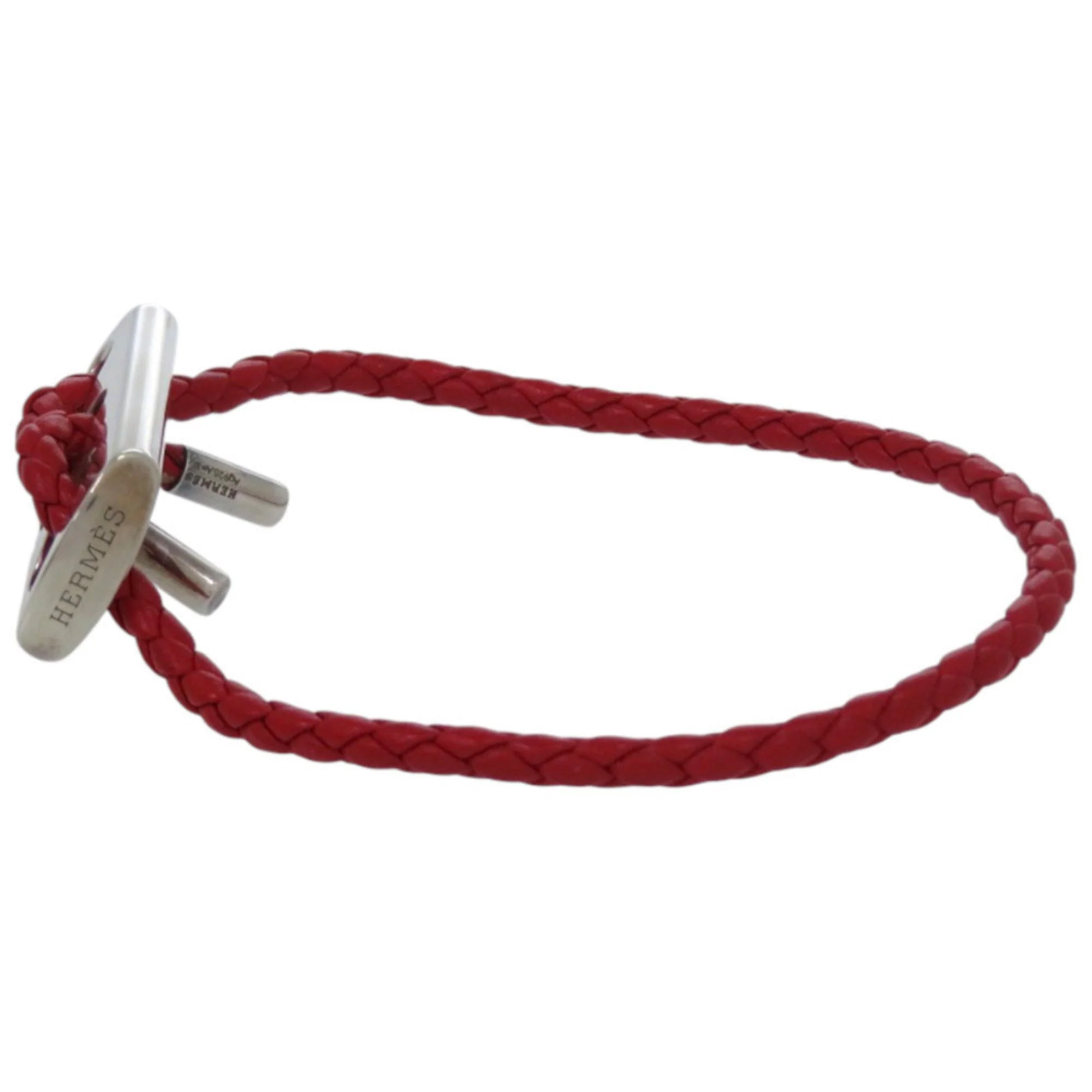 Bracelet Leather and Sterling Silver Red - Image 5