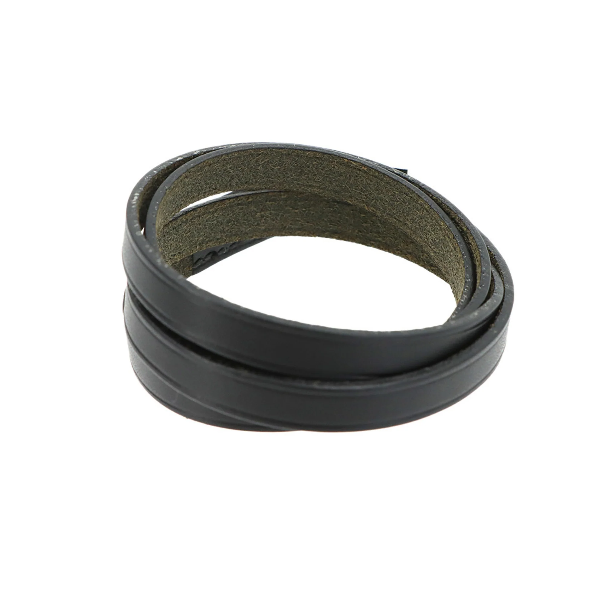 Bracelet Swift Leather Black With Silver Hardware - Image 2