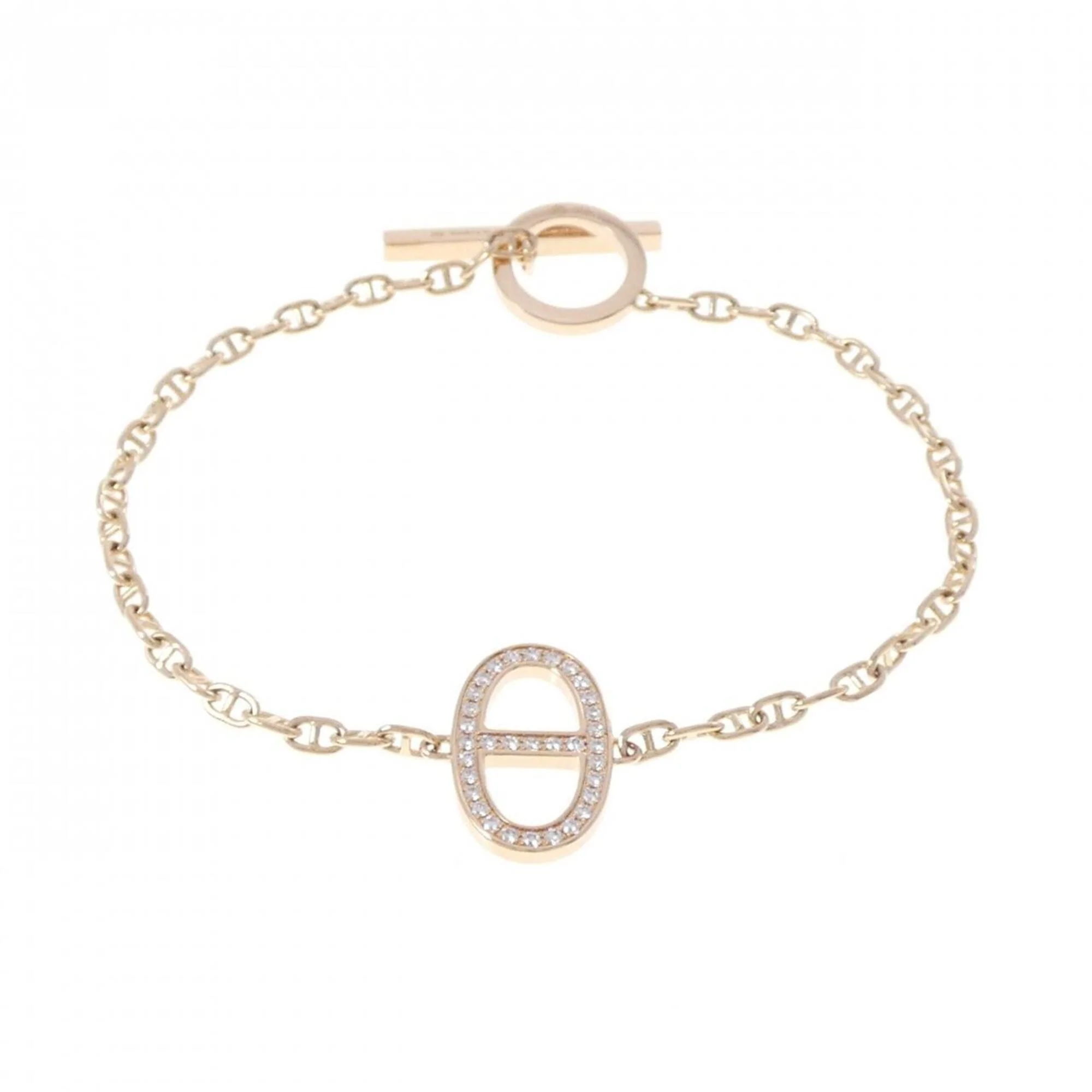 Chaine d'Ancre Contour Bracelet 18K Rose Gold With Diamond - Image 3