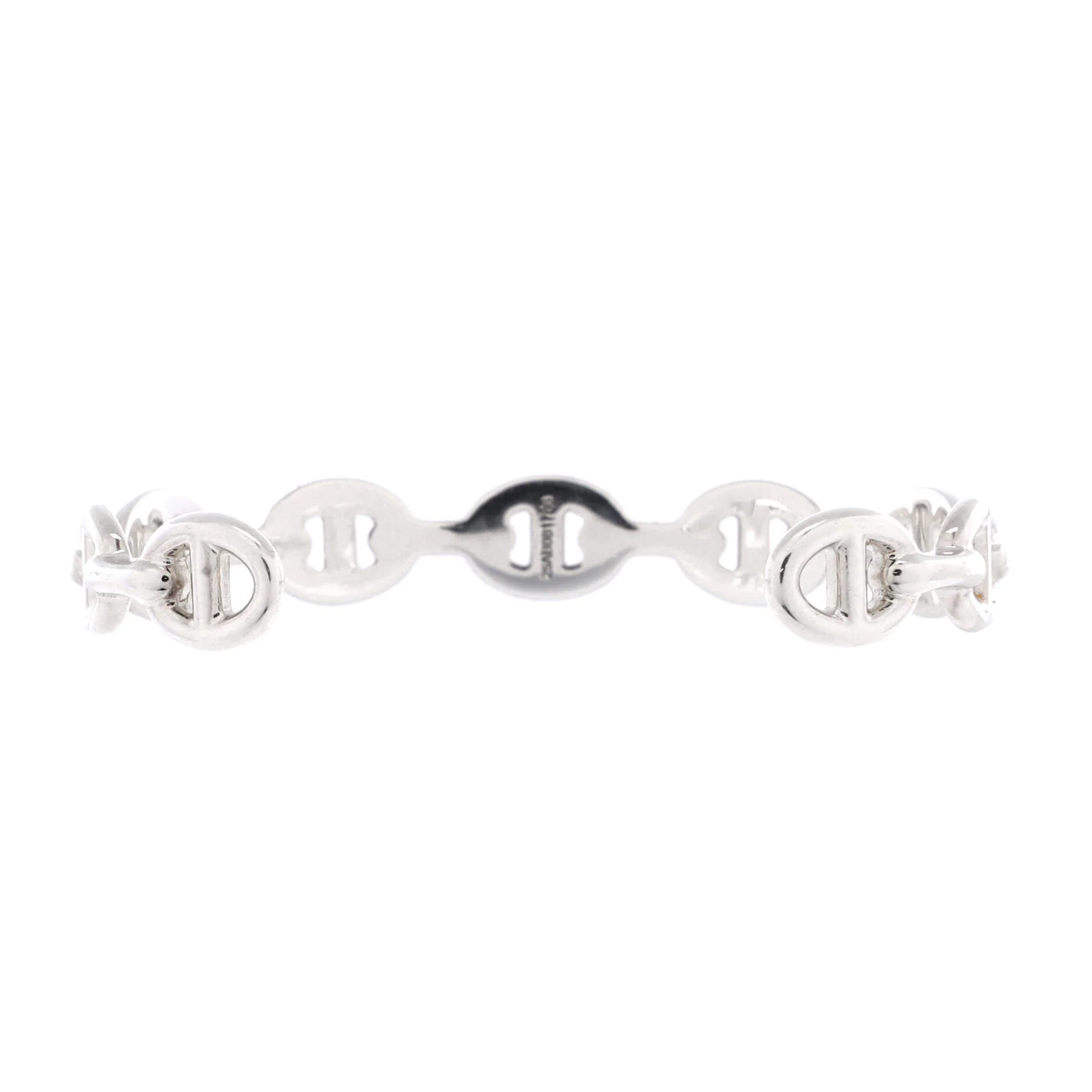Chaine d'Ancre Enchainee Cuff Bracelet Sterling Silver Medium - Image 3