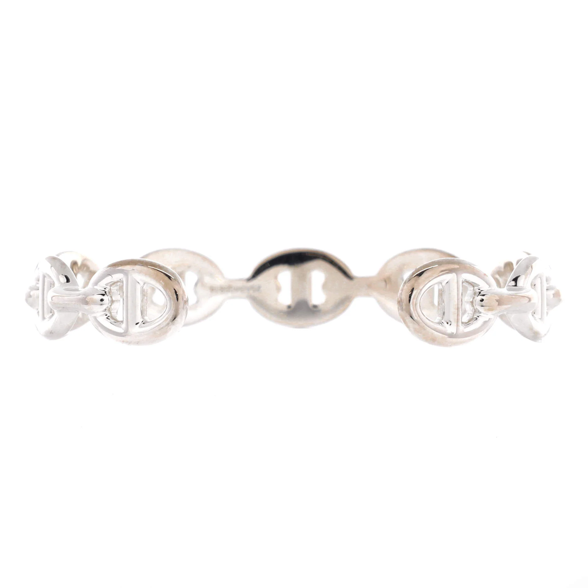 Chaine d'Ancre Enchainee Cuff Bracelet Sterling Silver Medium - Image 3