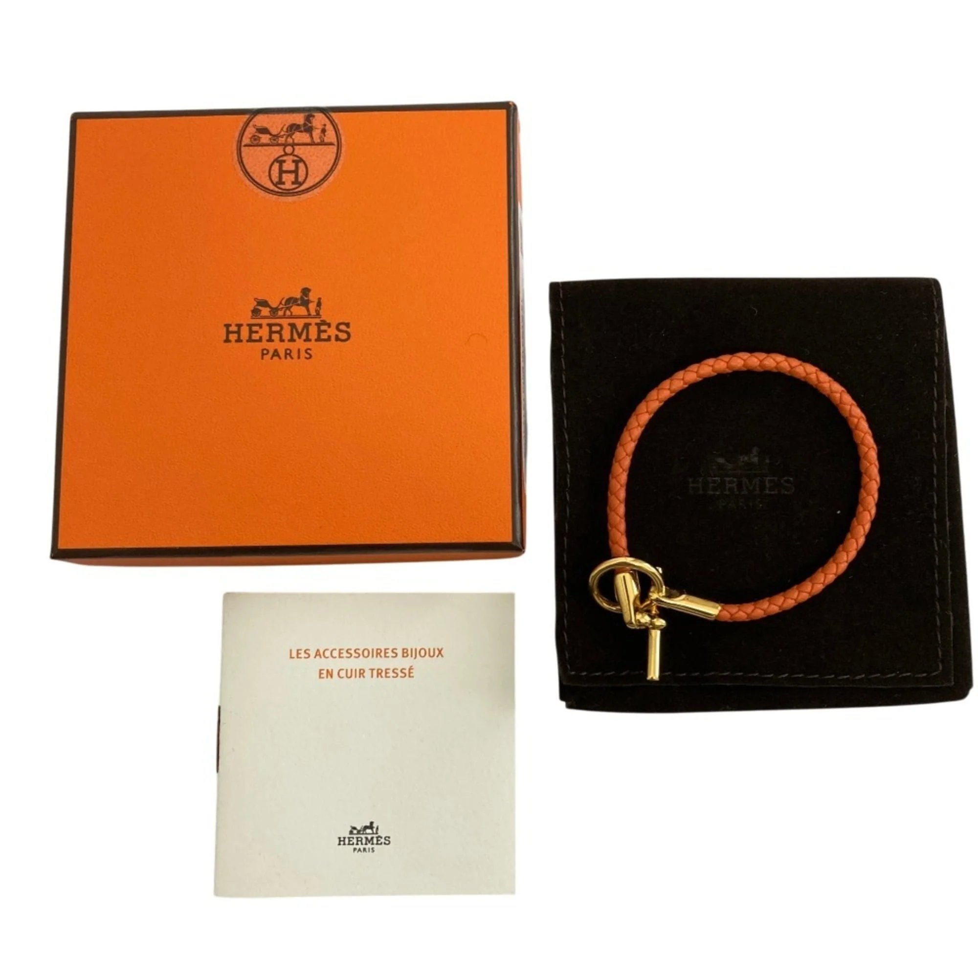 Charm Bracelet Leather Orange - Image 2