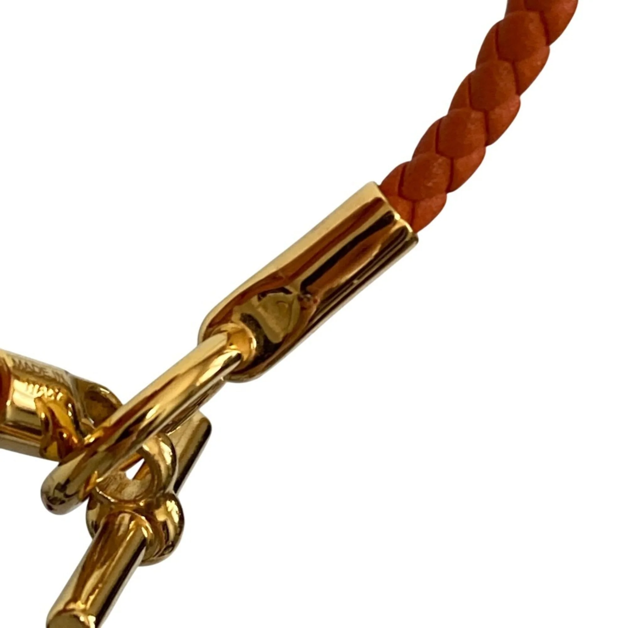 Charm Bracelet Leather Orange - Image 9