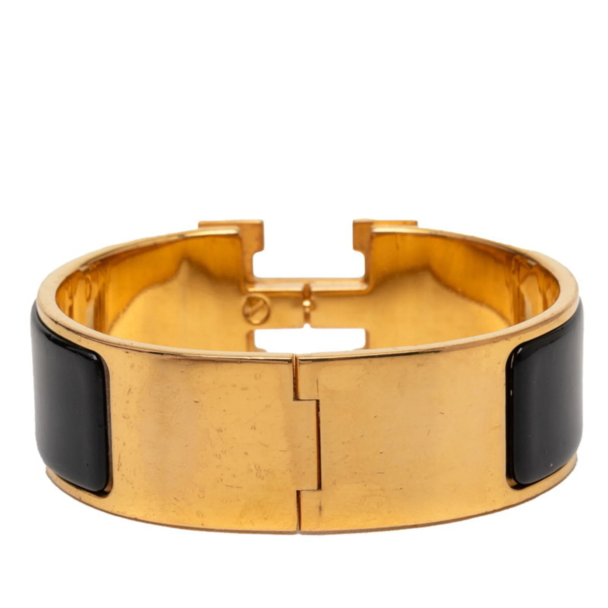 Clic Bracelet Black Enamel and Gold - Image 3
