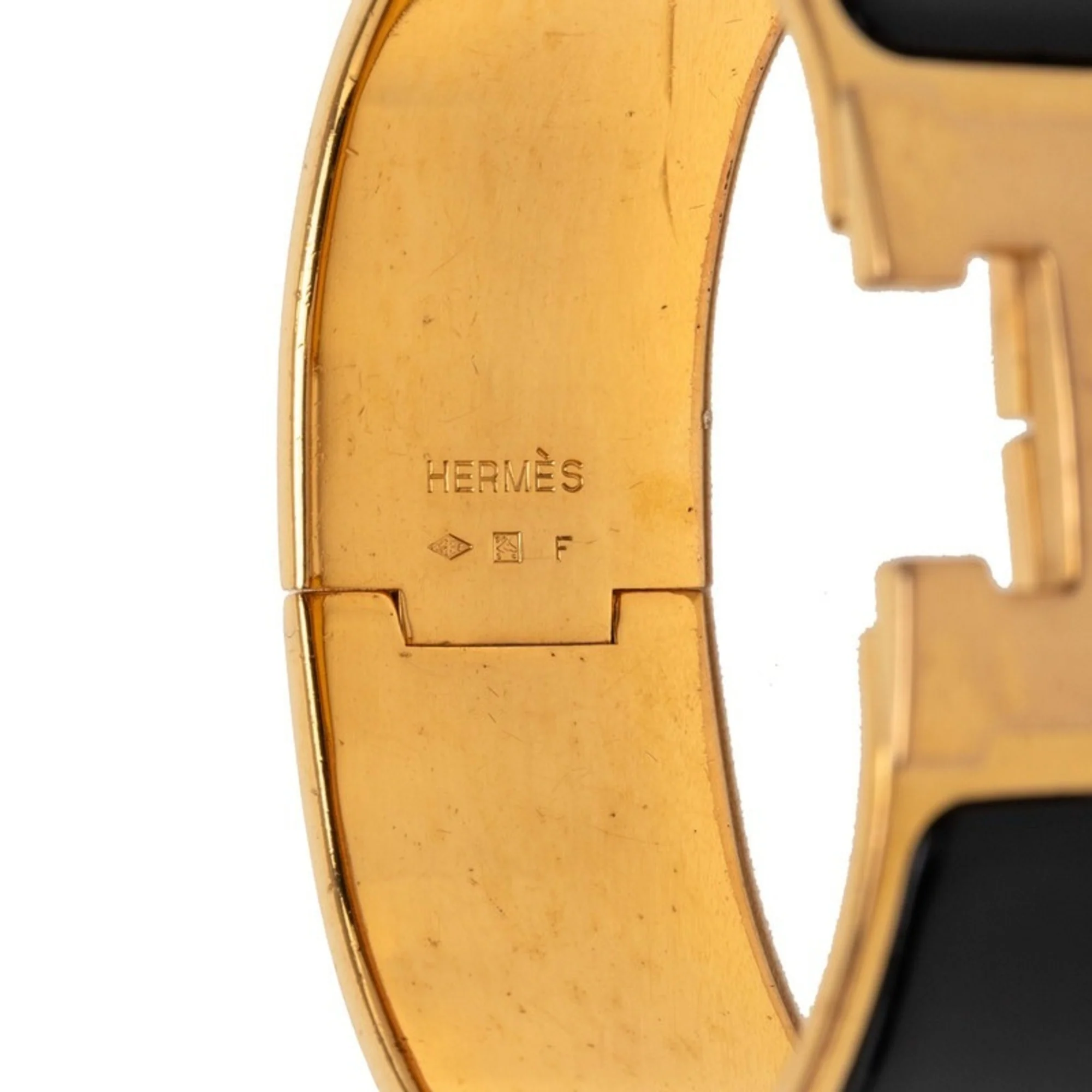 Clic Bracelet Black Enamel and Gold - Image 5