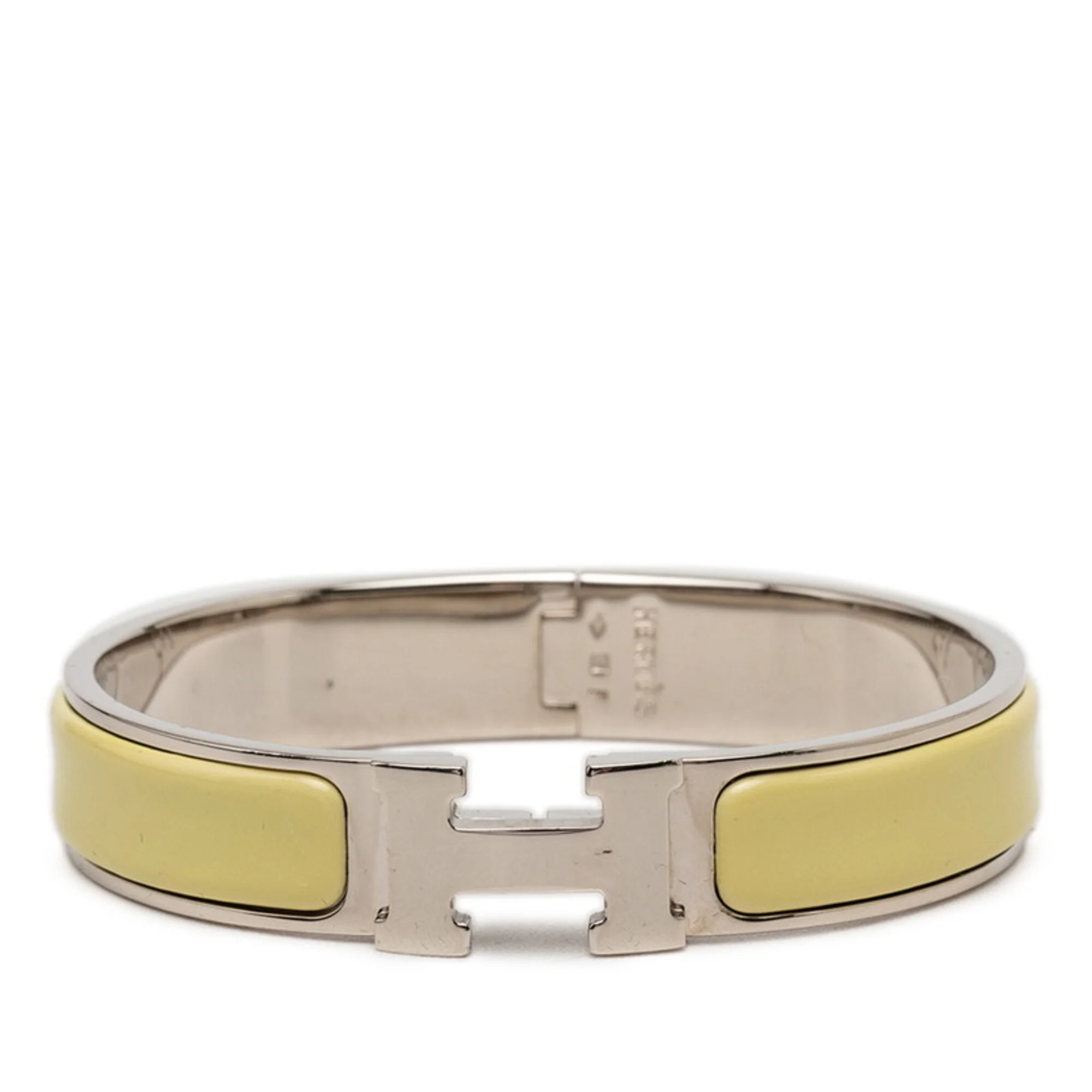 Clic Bracelet Enamel and Metal Silver and Yellow