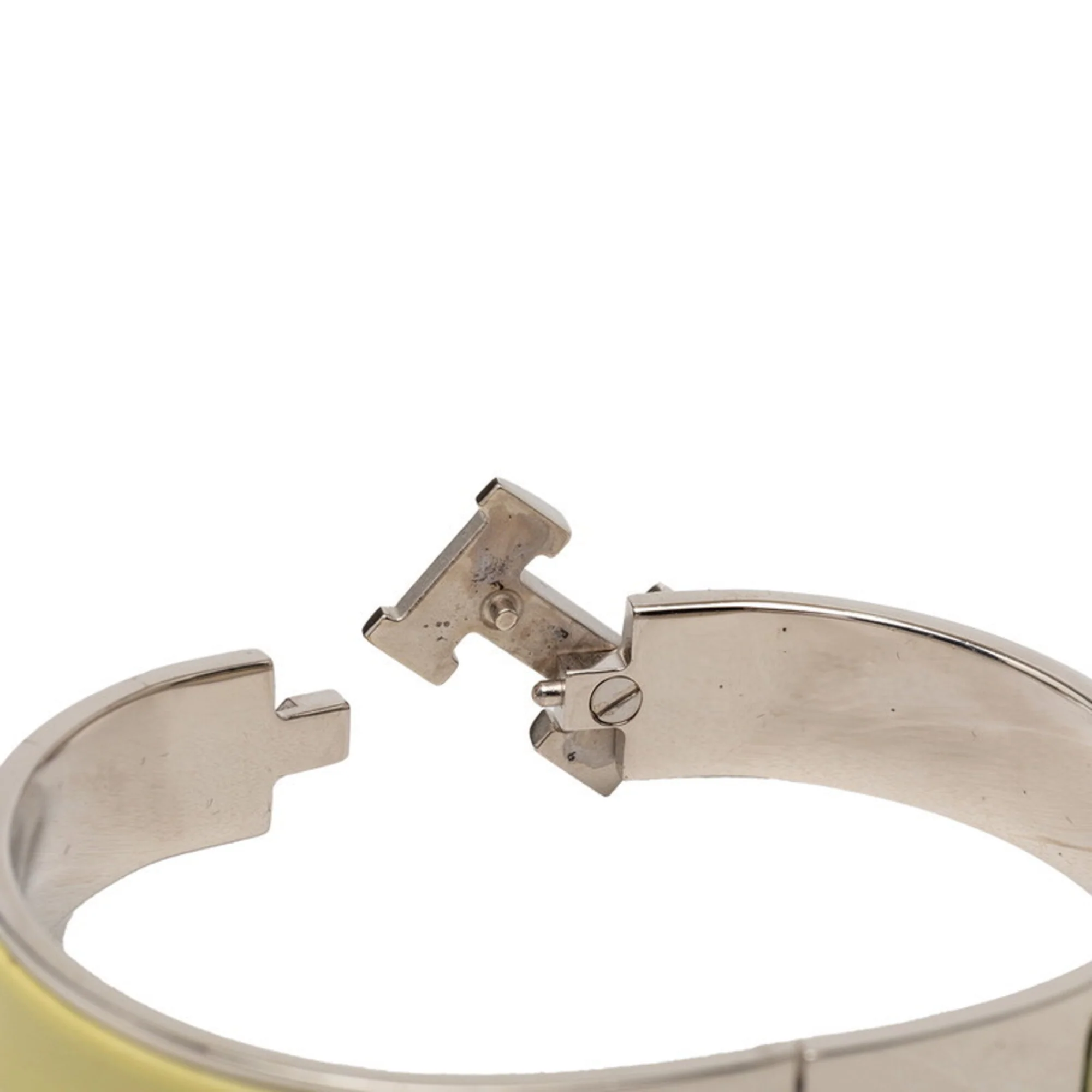 Clic Bracelet Enamel and Metal Silver and Yellow - Image 4