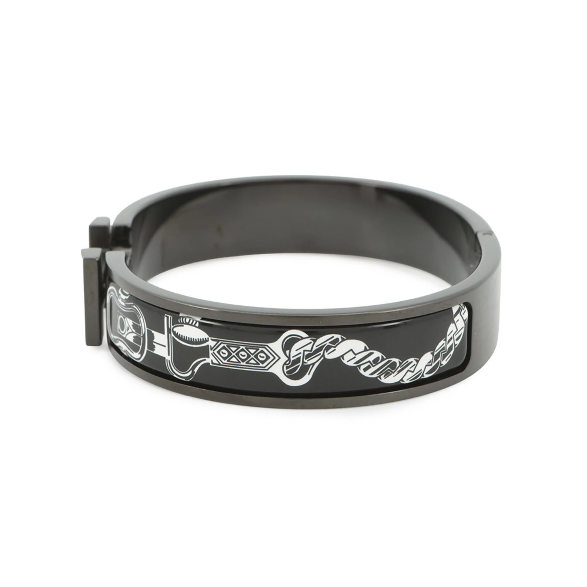 Clic Bracelet Enamel Black Metallic - Image 2