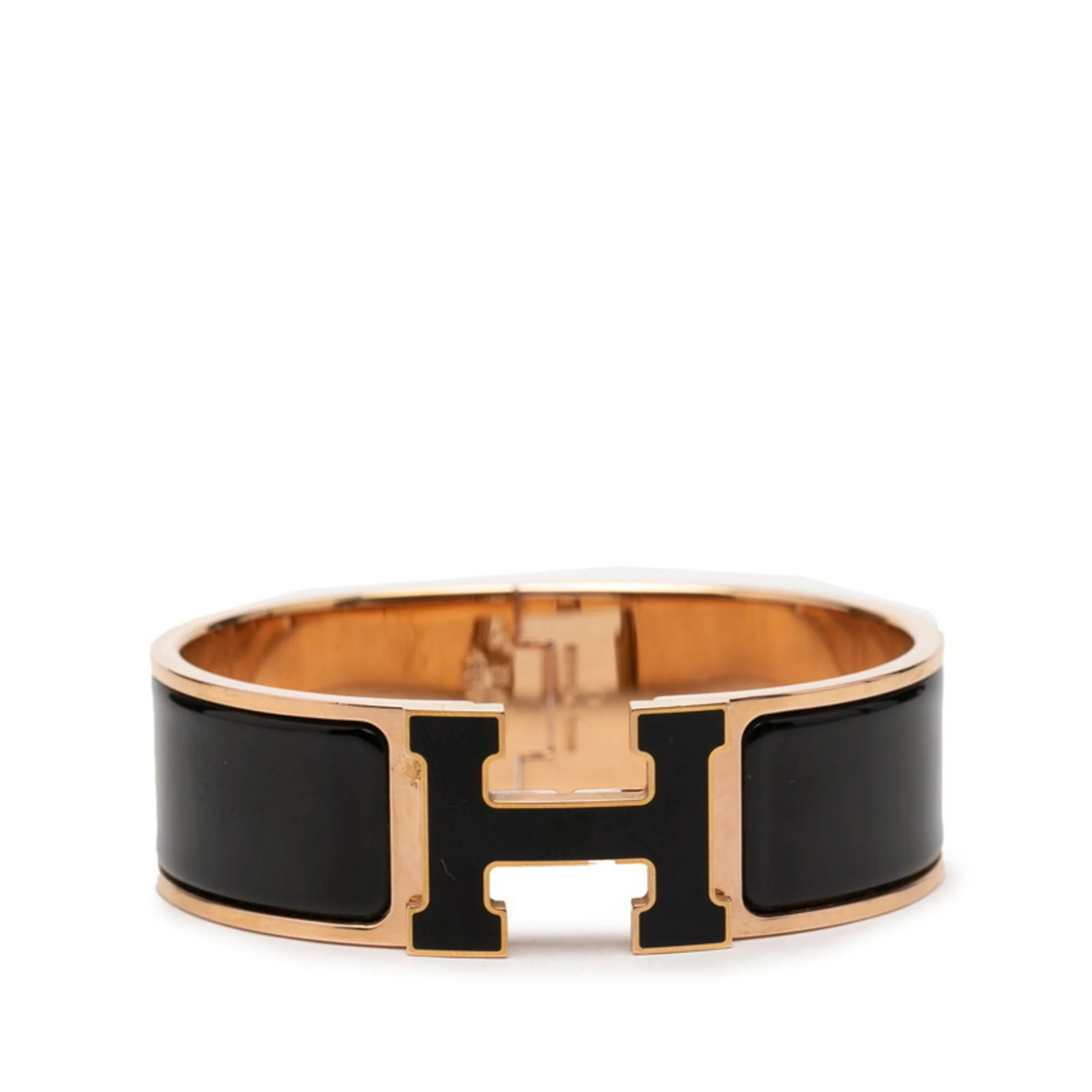 Clic Clac H Bracelet Enamel and Gold Mini