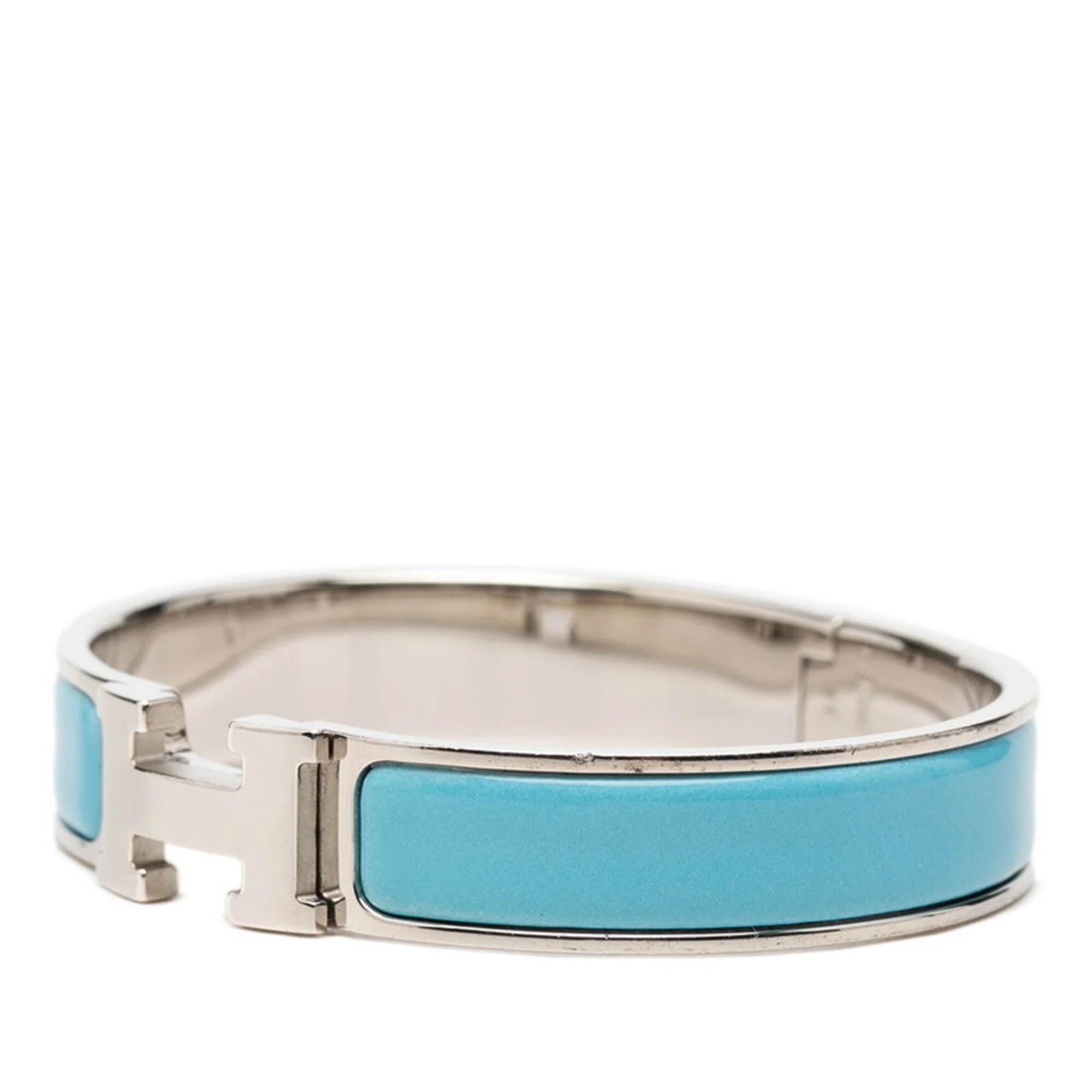 Click H Bracelet Blue Enamel and Metal - Image 2
