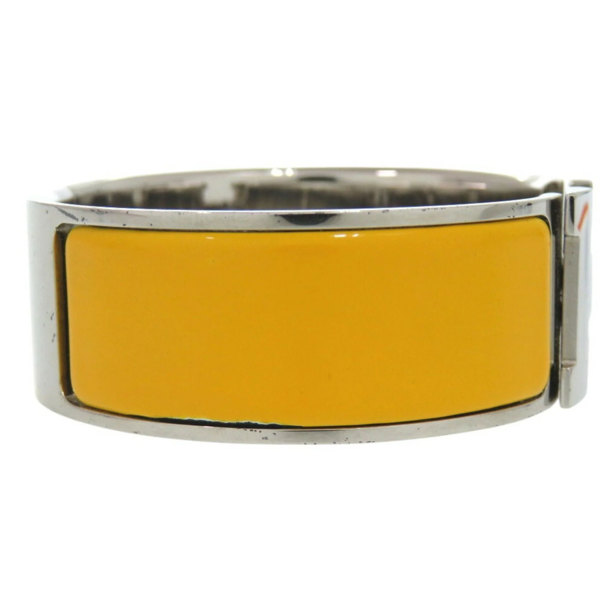 Click H Bracelet Enamel and Metal Silver and Yellow - Image 4