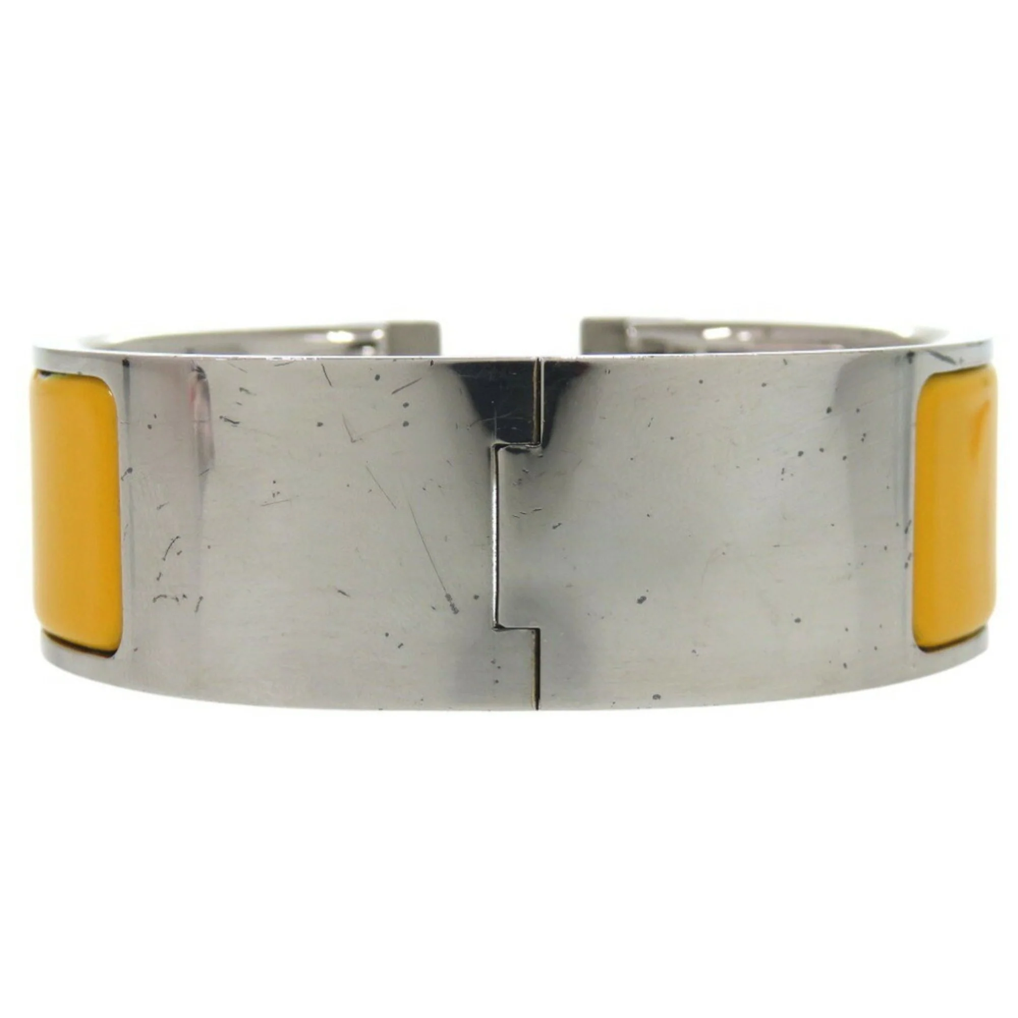 Click H Bracelet Enamel and Metal Silver and Yellow - Image 6