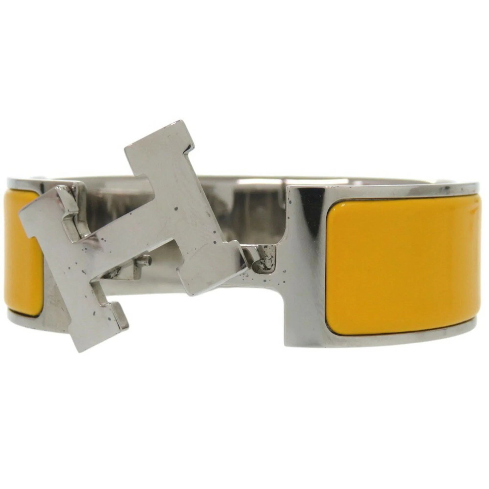 Click H Bracelet Enamel and Metal Silver and Yellow - Image 7