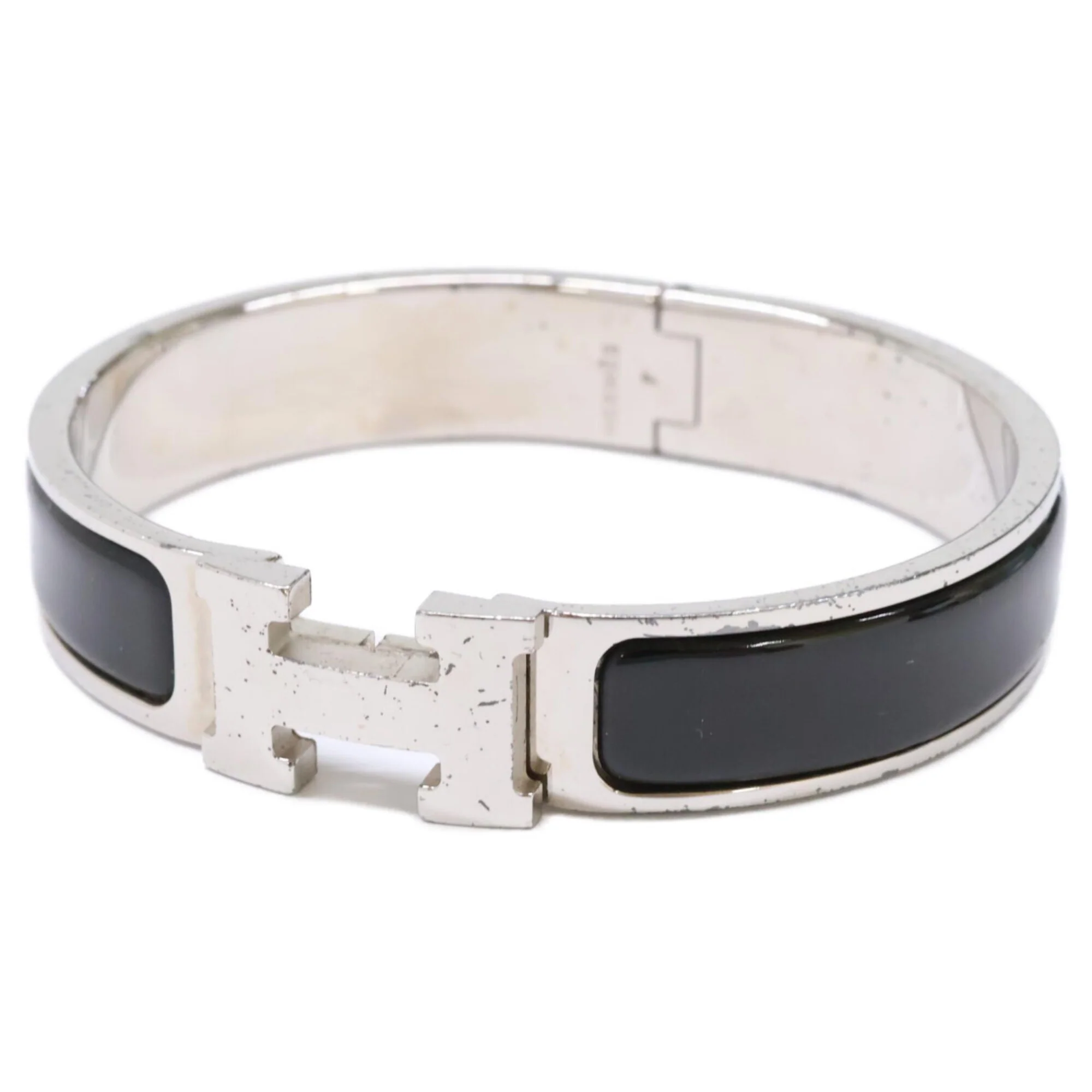 Click H Bracelet Metal Silver and Black