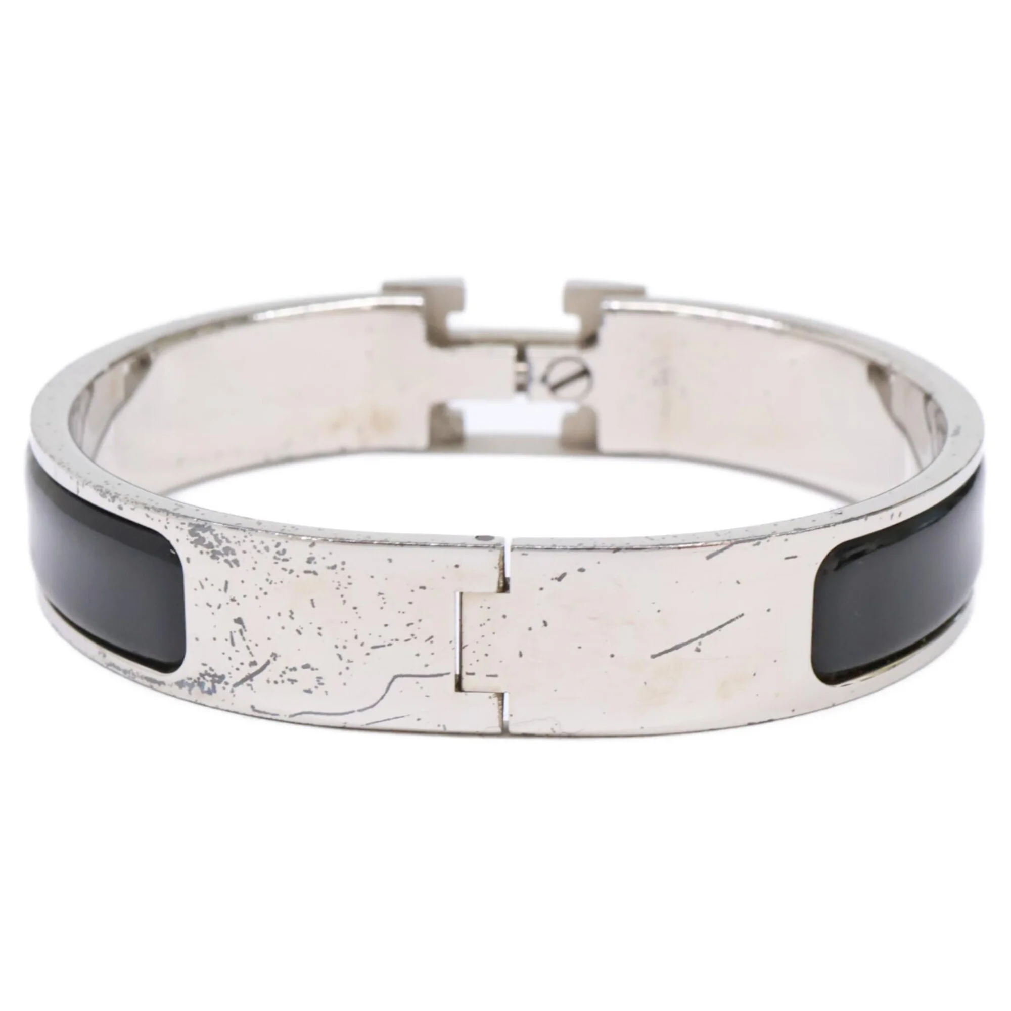 Click H Bracelet Metal Silver and Black - Image 4