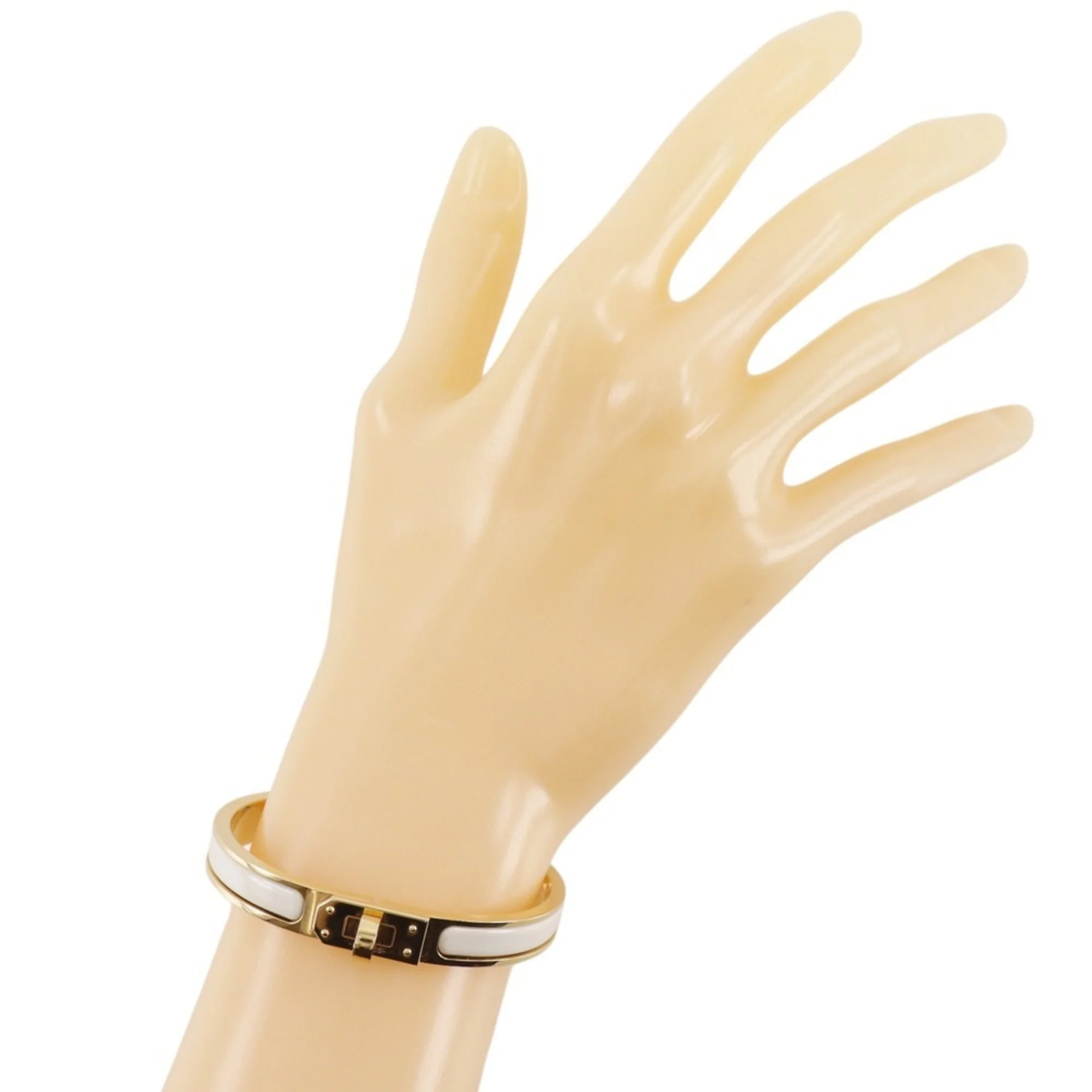 Click Kelly Bangle Enamel and Gold Mini Bracelet - Image 2