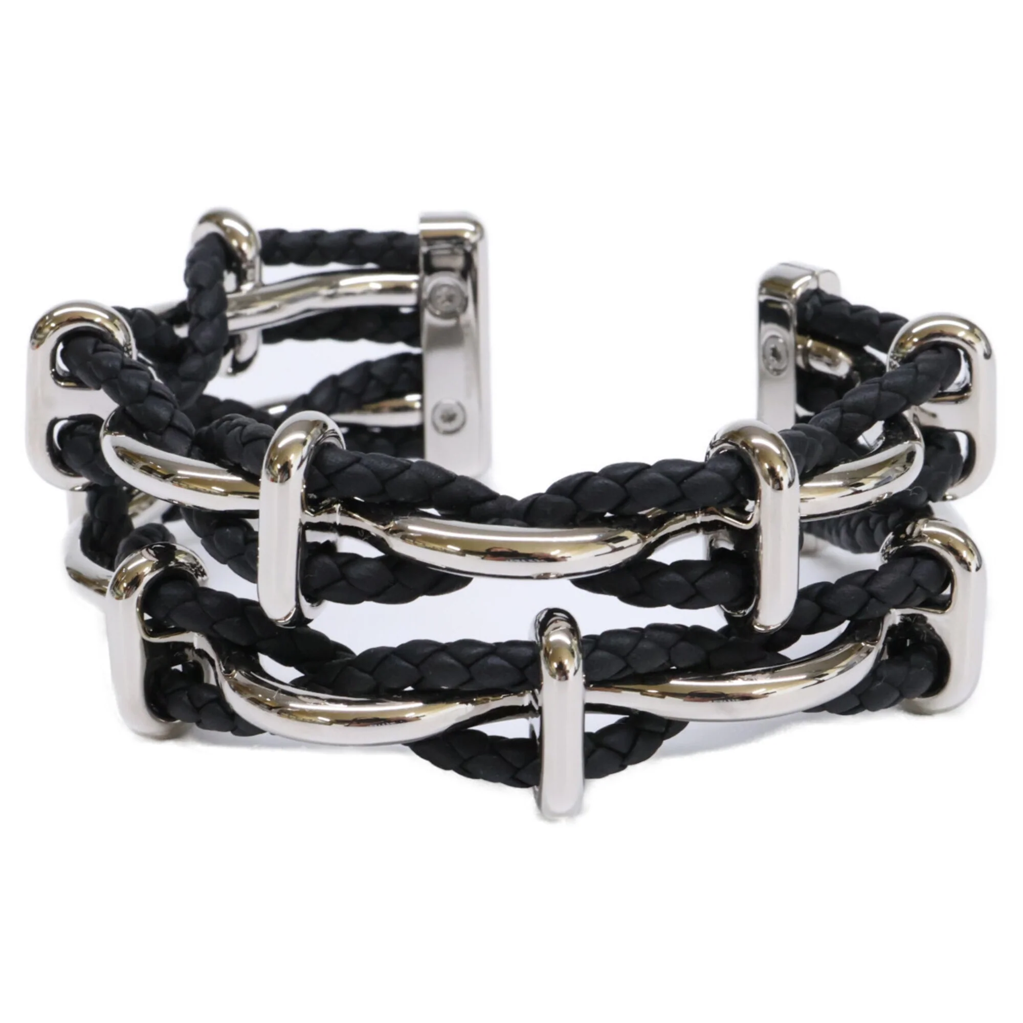 Double Egee Bracelet Metal Black and Silver