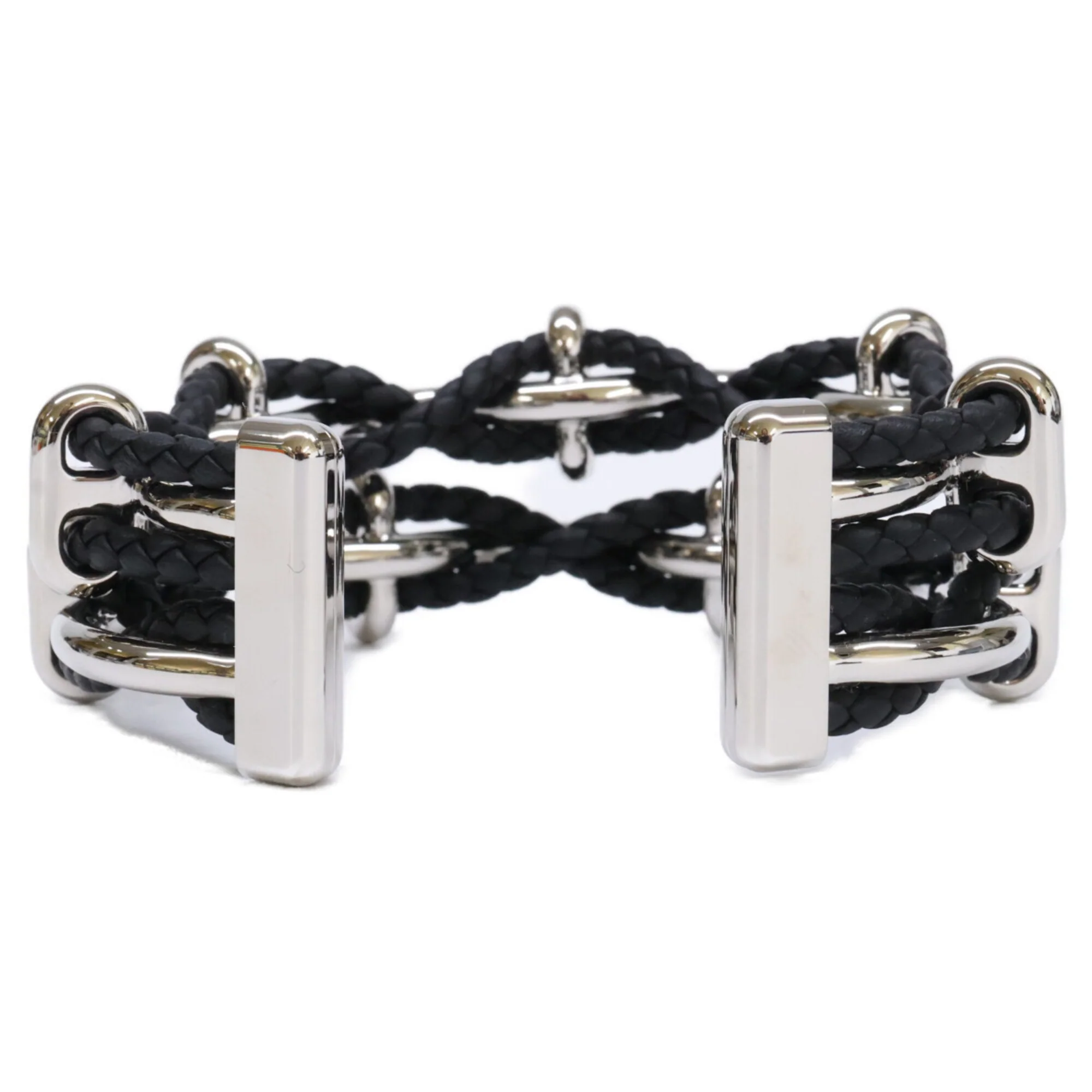 Double Egee Bracelet Metal Black and Silver - Image 4