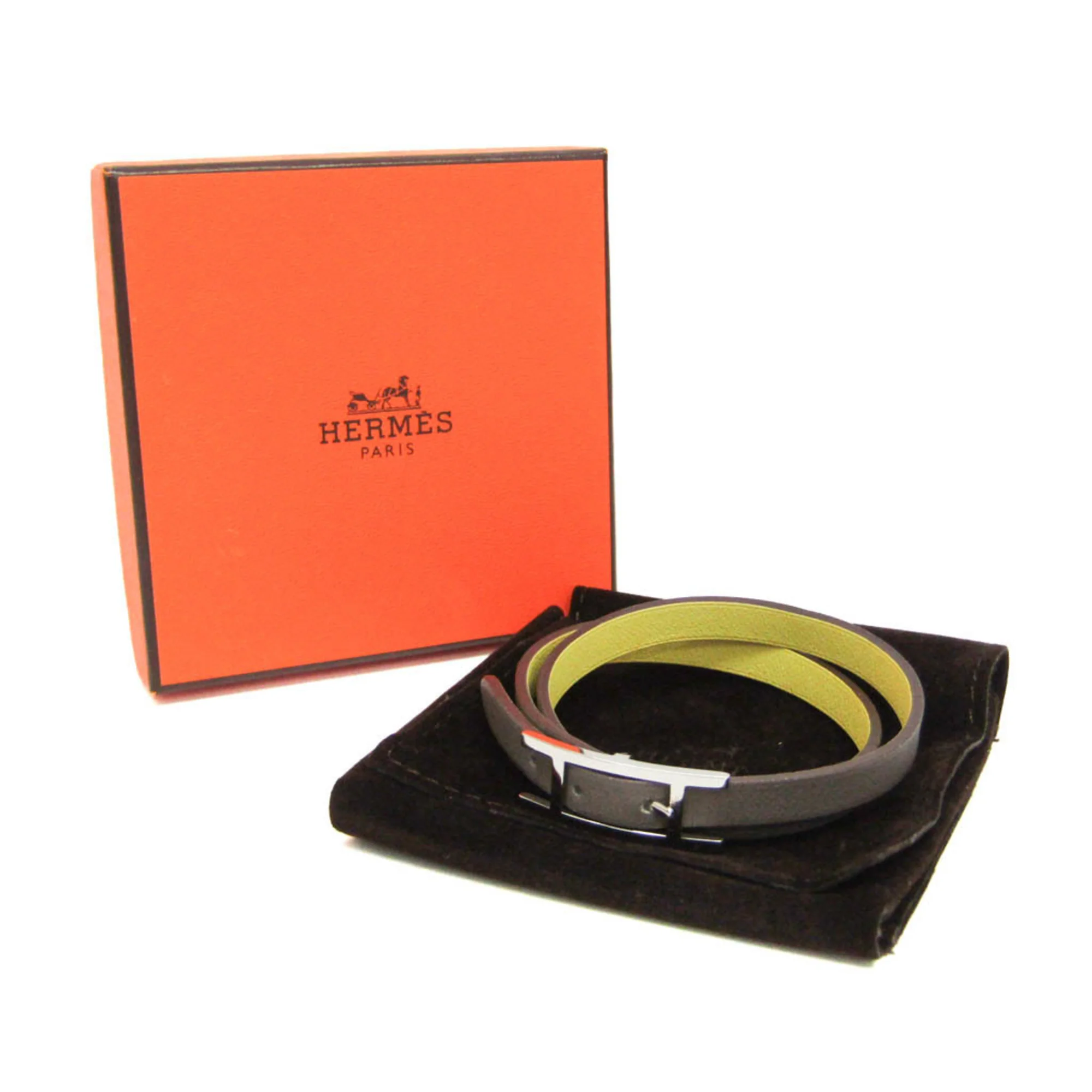 Double Tour Bracelet Leather and Metal - Image 2