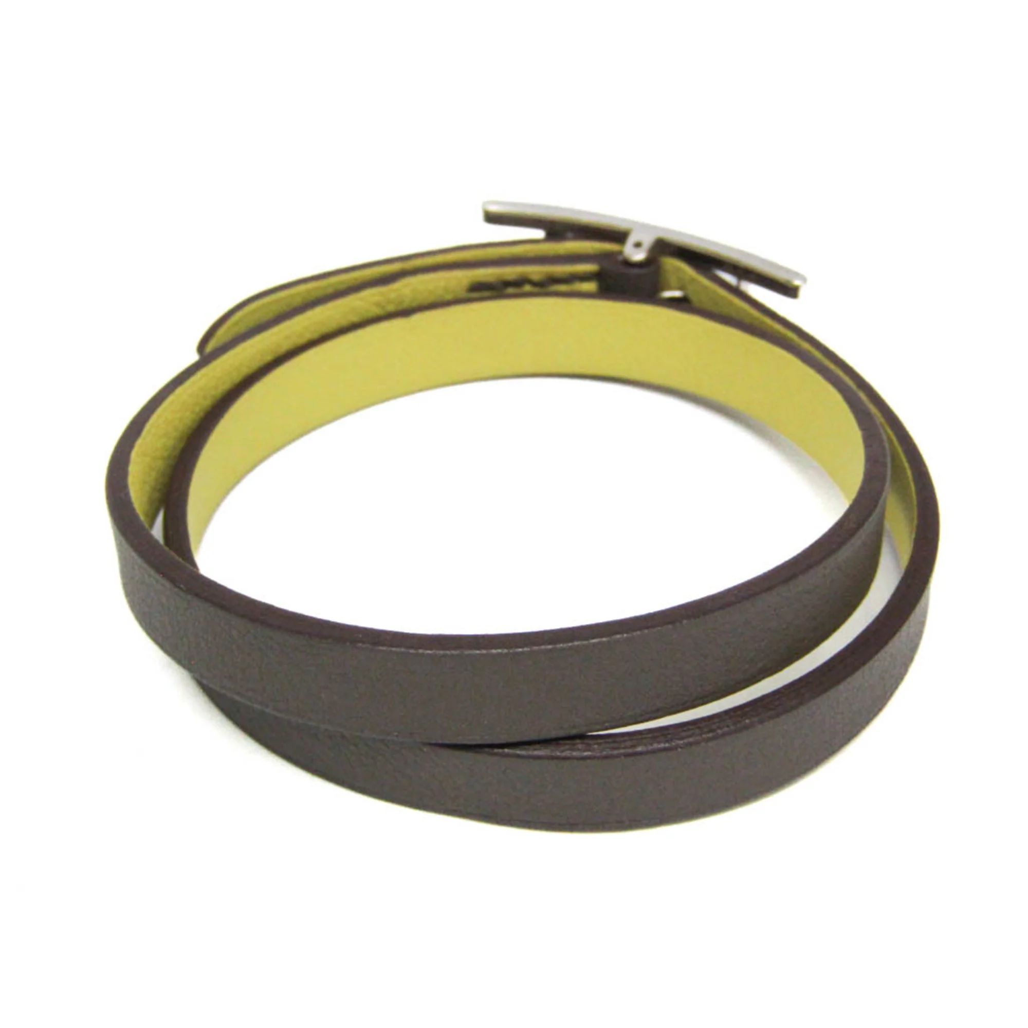 Double Tour Bracelet Leather and Metal - Image 3
