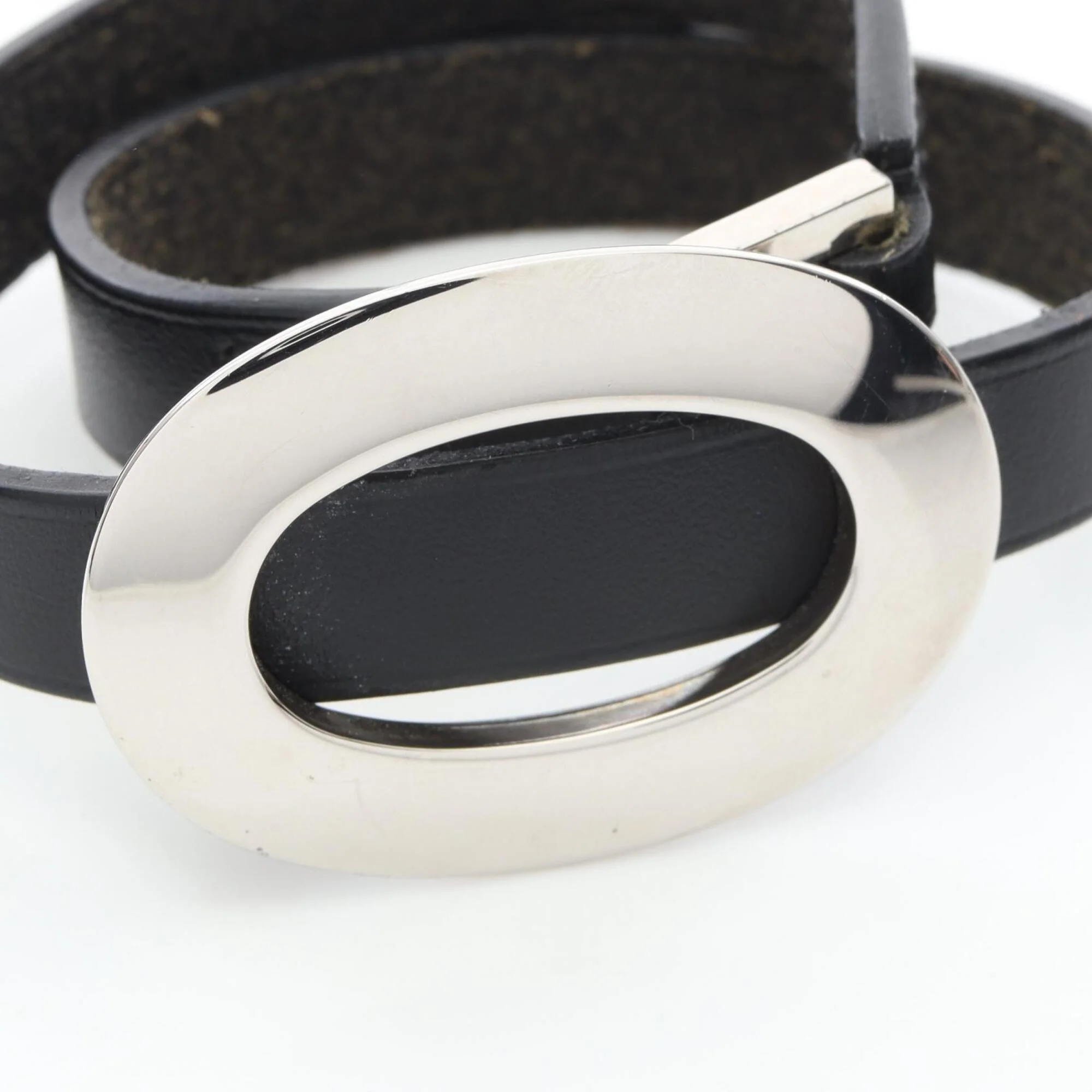 Double Tour Bracelet Stainless Steel and Swift Leather - Image 3