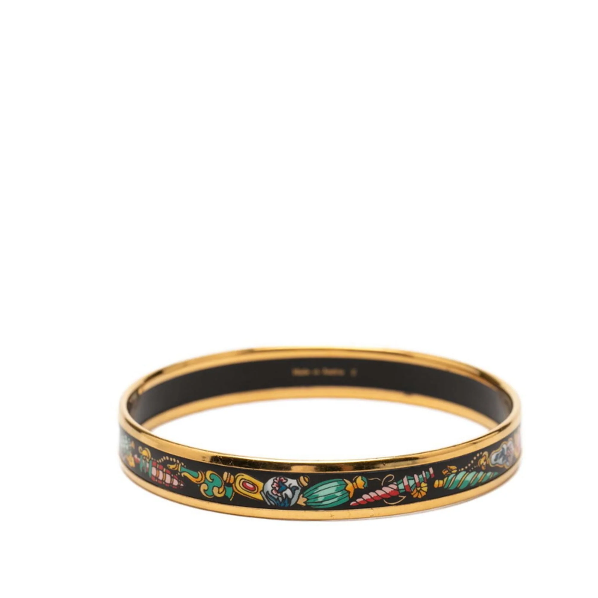 Email Cloisonné Bracelet Gold Multicolor Plated Mini - Image 3