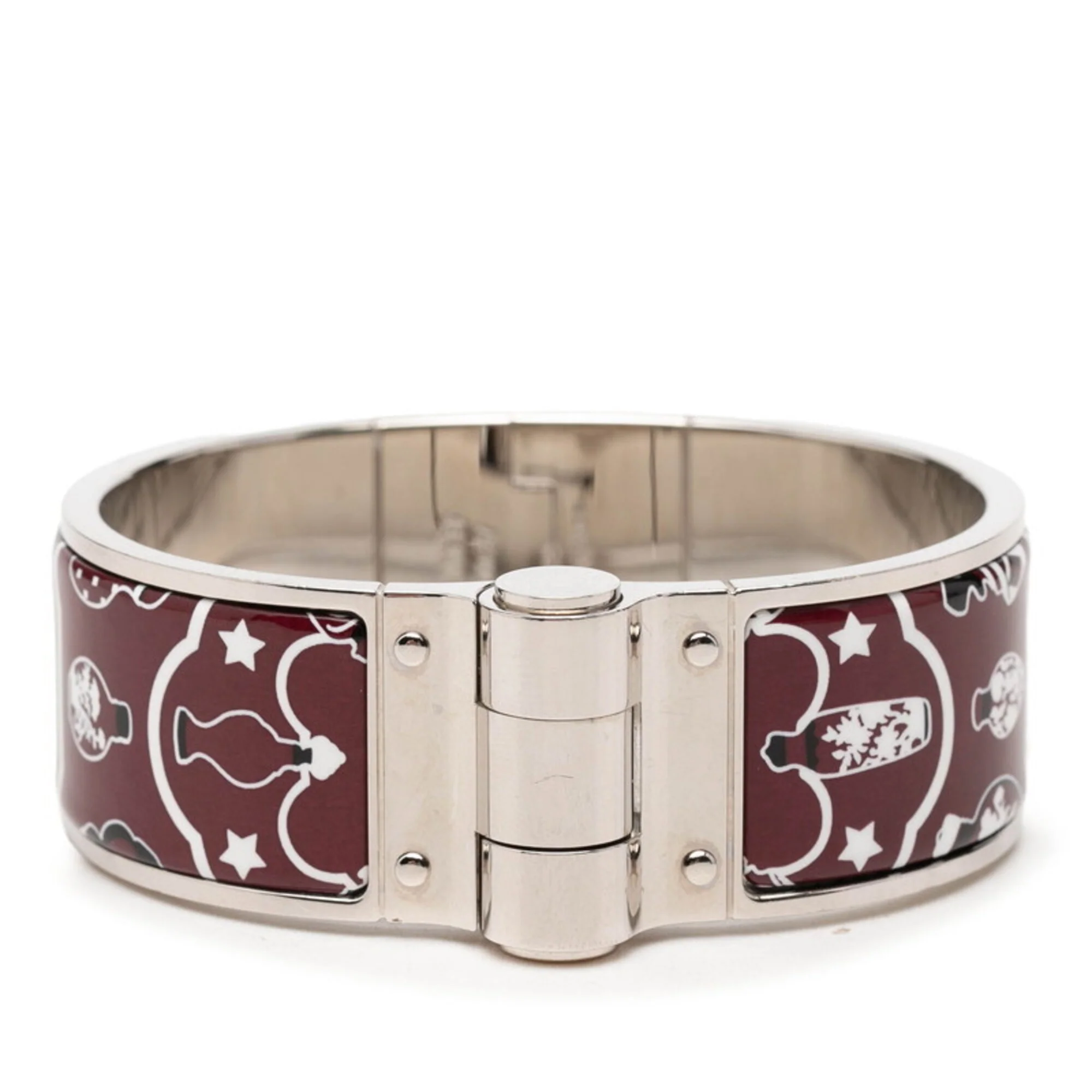 Enamel Bracelet Metal Black and Silver