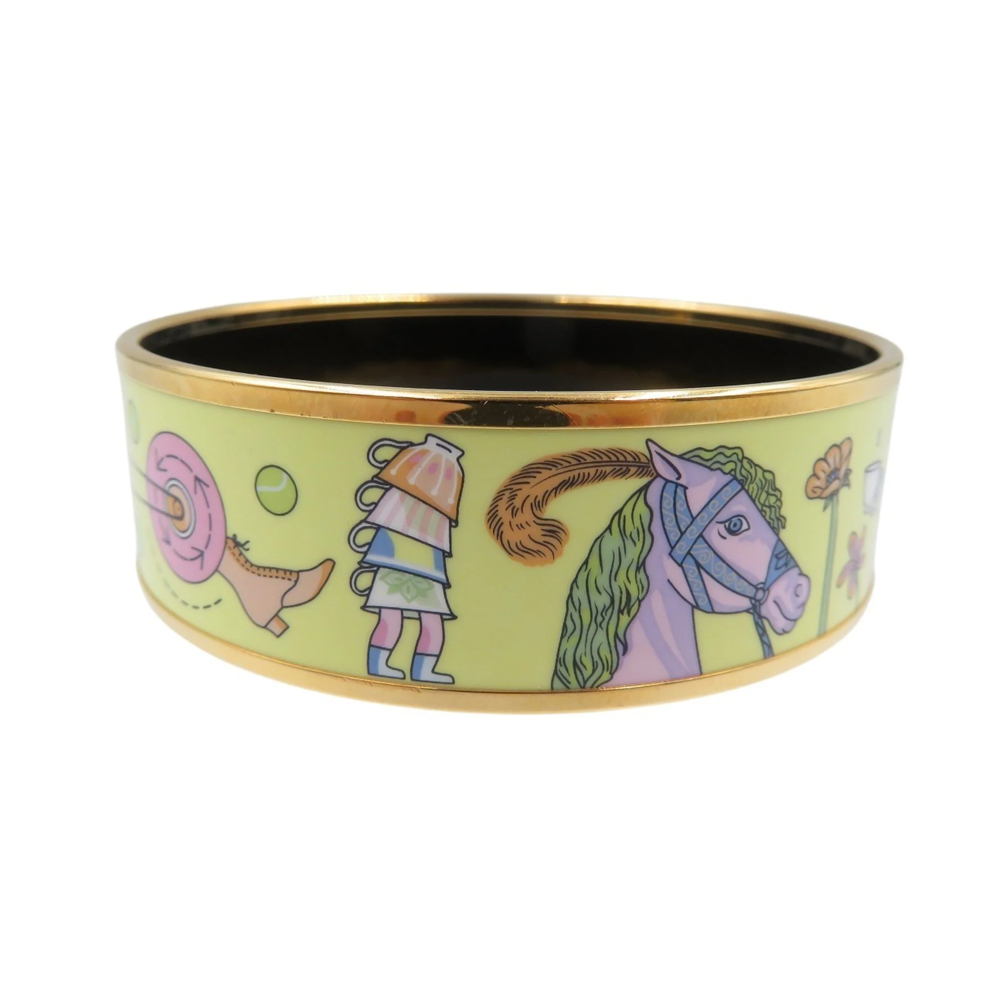 Enamel Cloisonne Bracelet Metal Yellow - Image 4