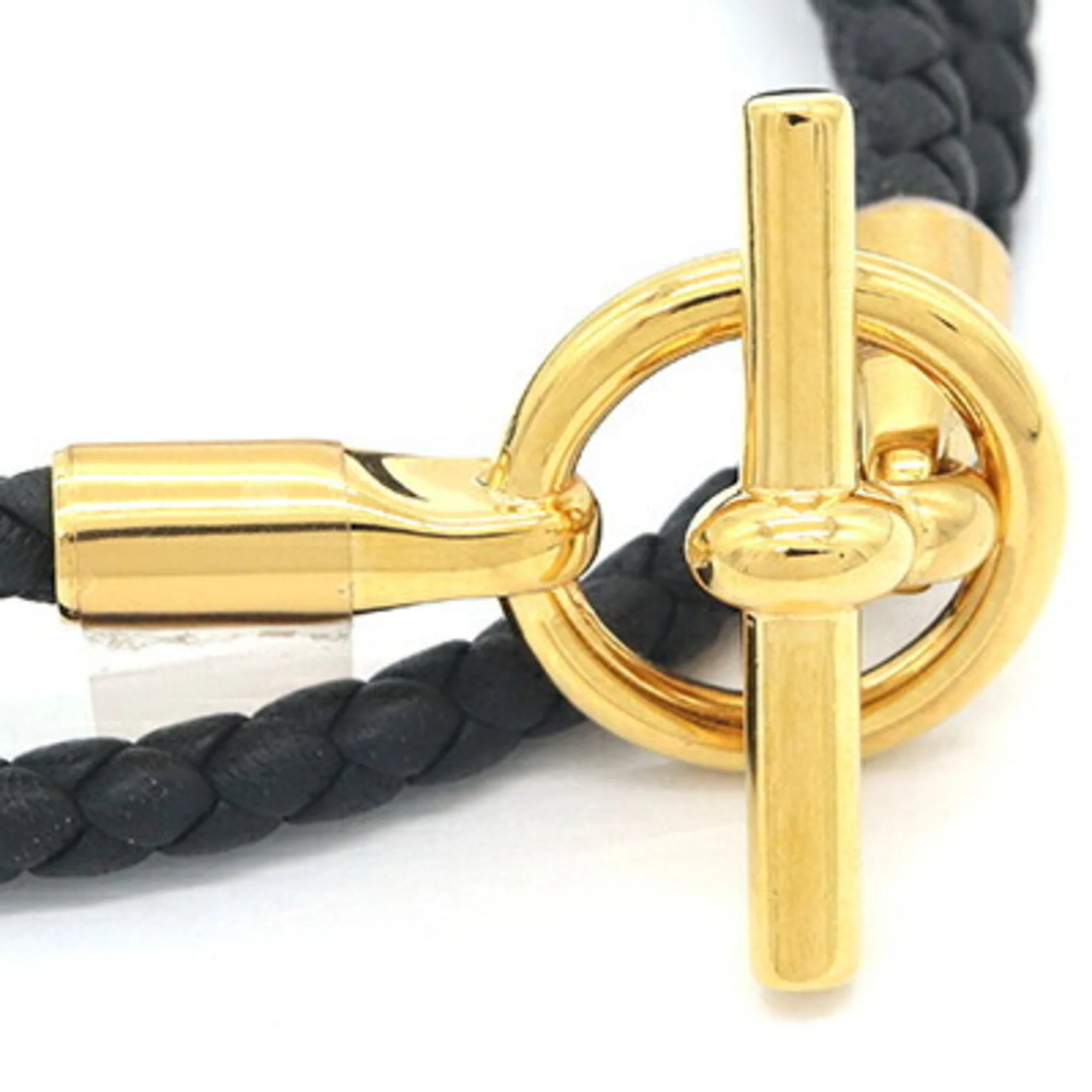 Glenan Double Tour Bracelet Metal and Swift Leather - Image 3