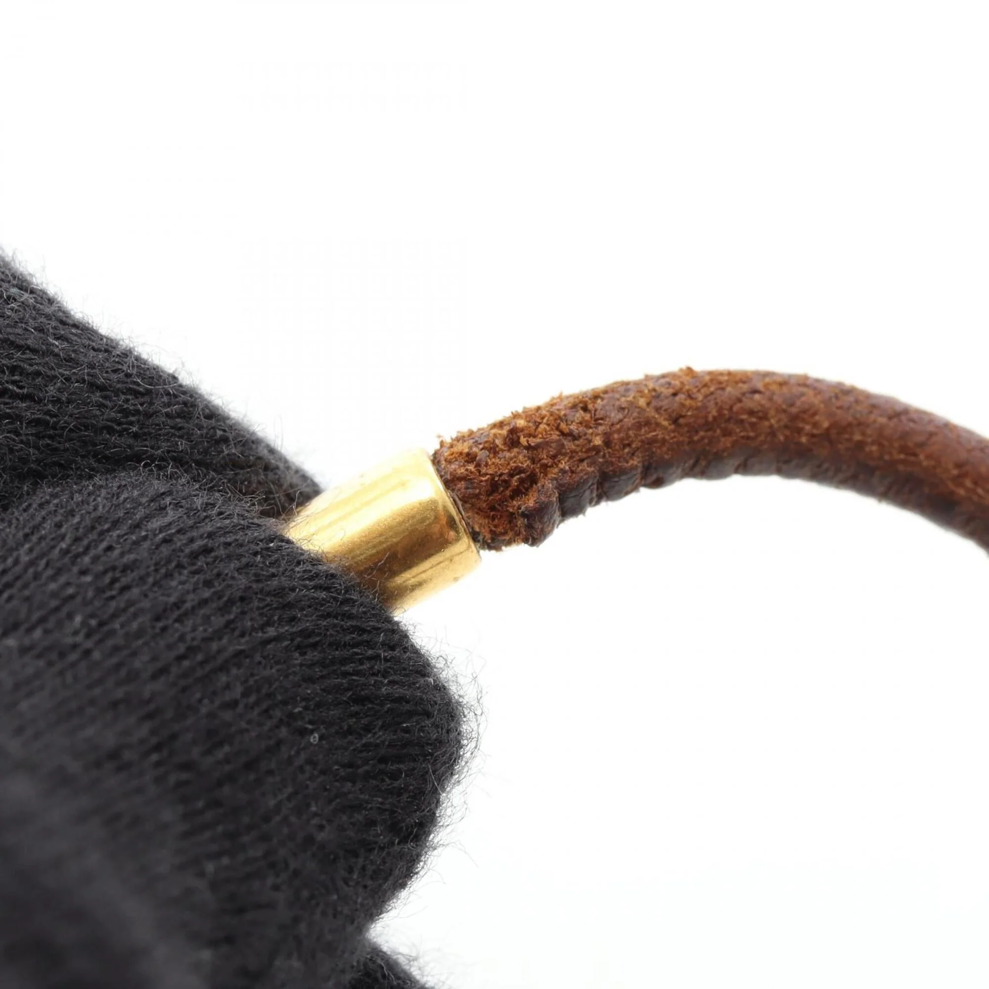 Jumbo Bracelet Gold and Leather - Image 7
