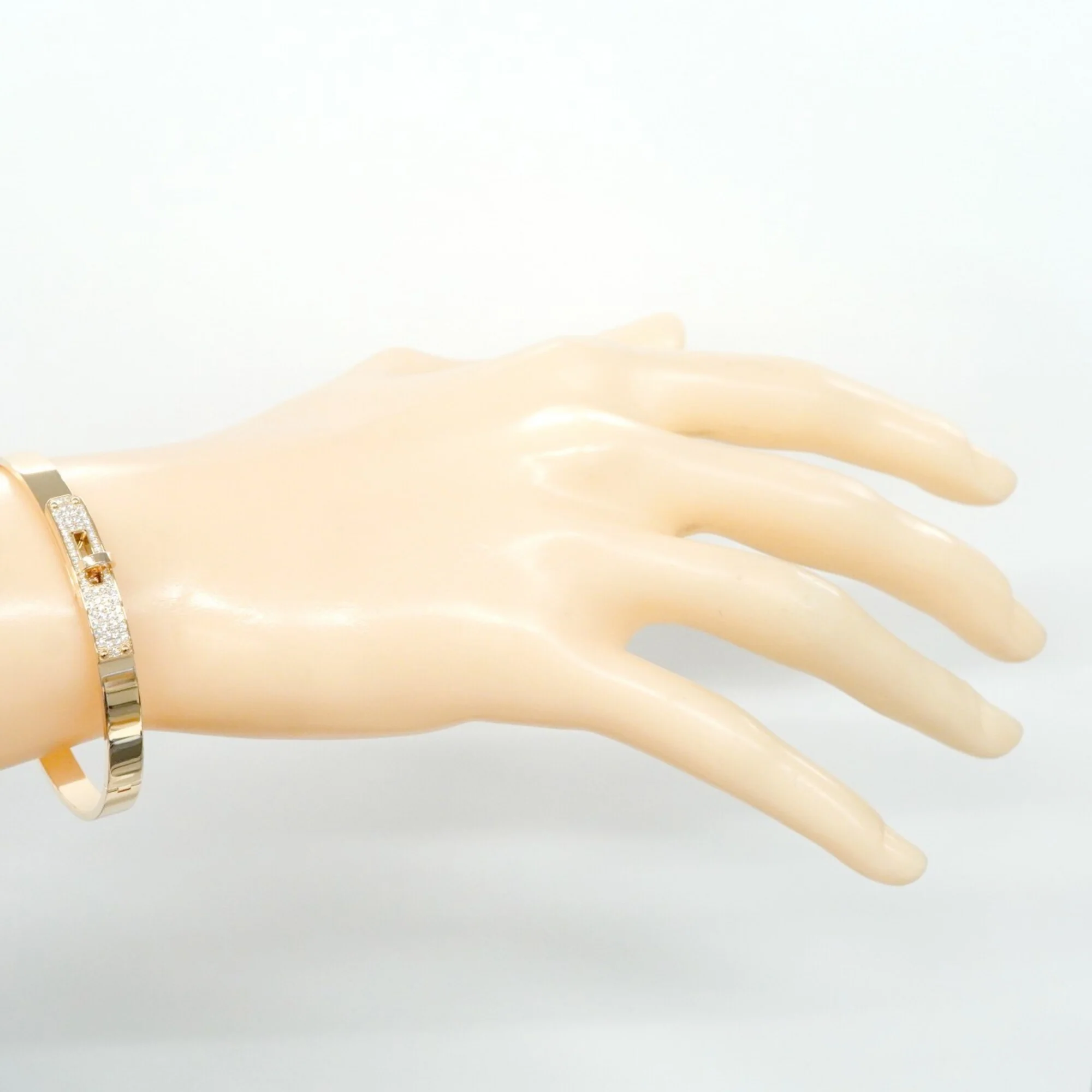 Kelly Bangle 18K Rose Gold Mini with Diamond Bracelet - Image 6