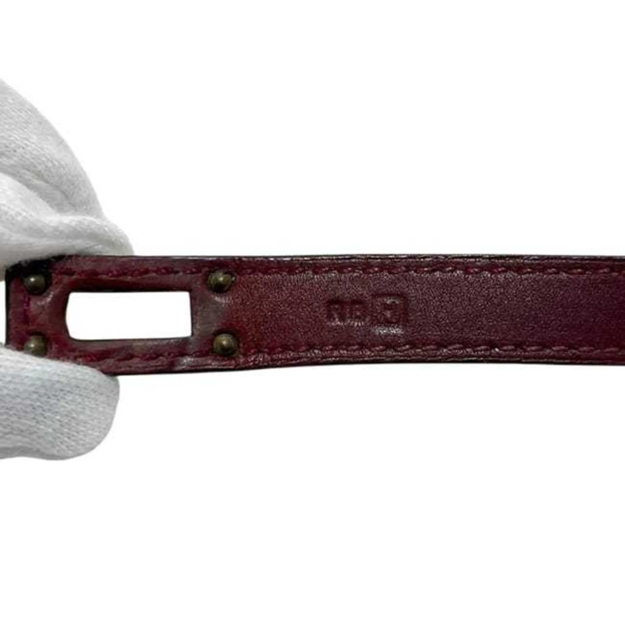 Kelly Bracelet Bordeaux Leather Double Tour - Image 8