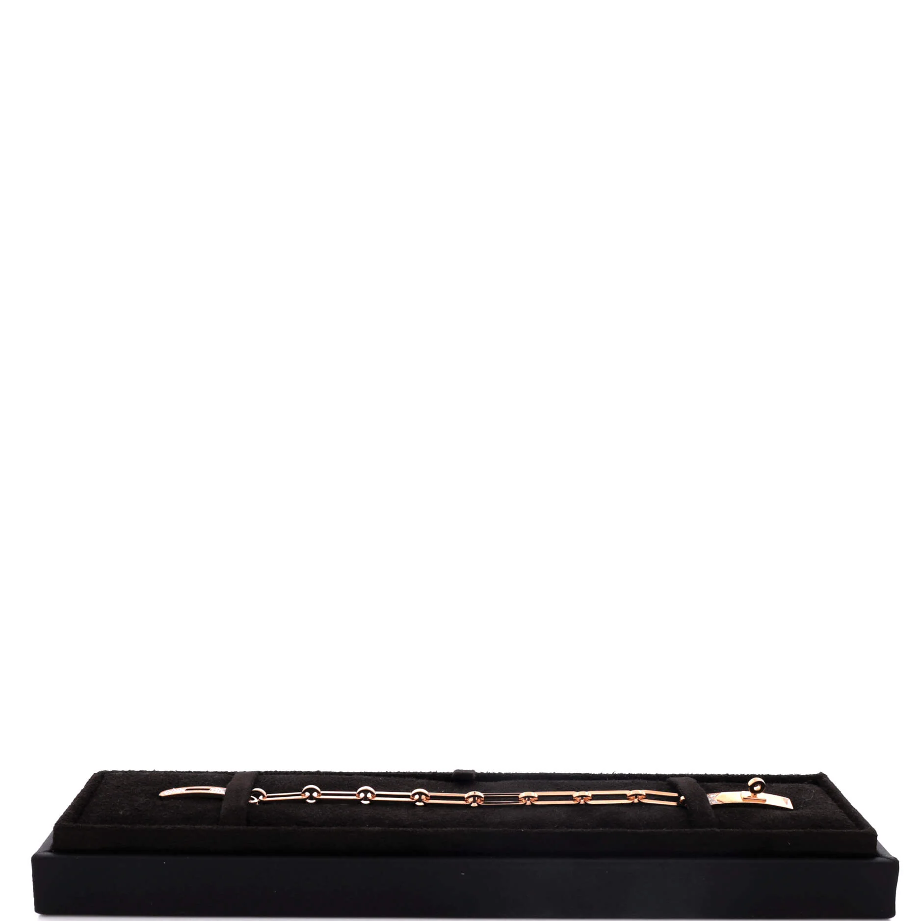 Kelly Chaine Bracelet 18K Rose Gold and Pave Diamonds Small - Image 2