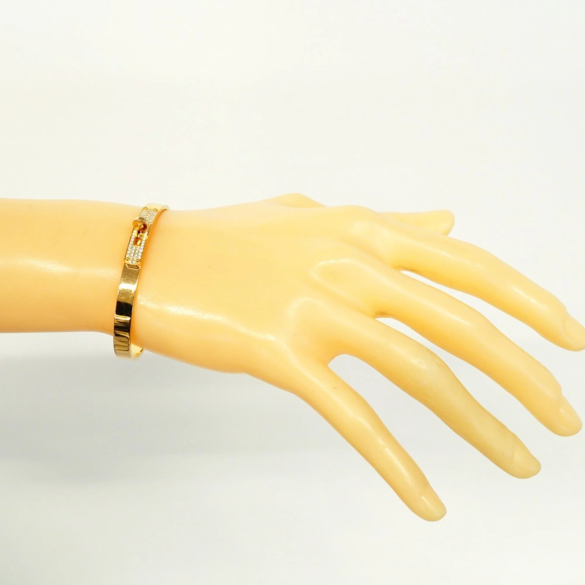 Kelly PM Bangle 18K Rose Gold Mini with Diamond Bracelet - Image 6