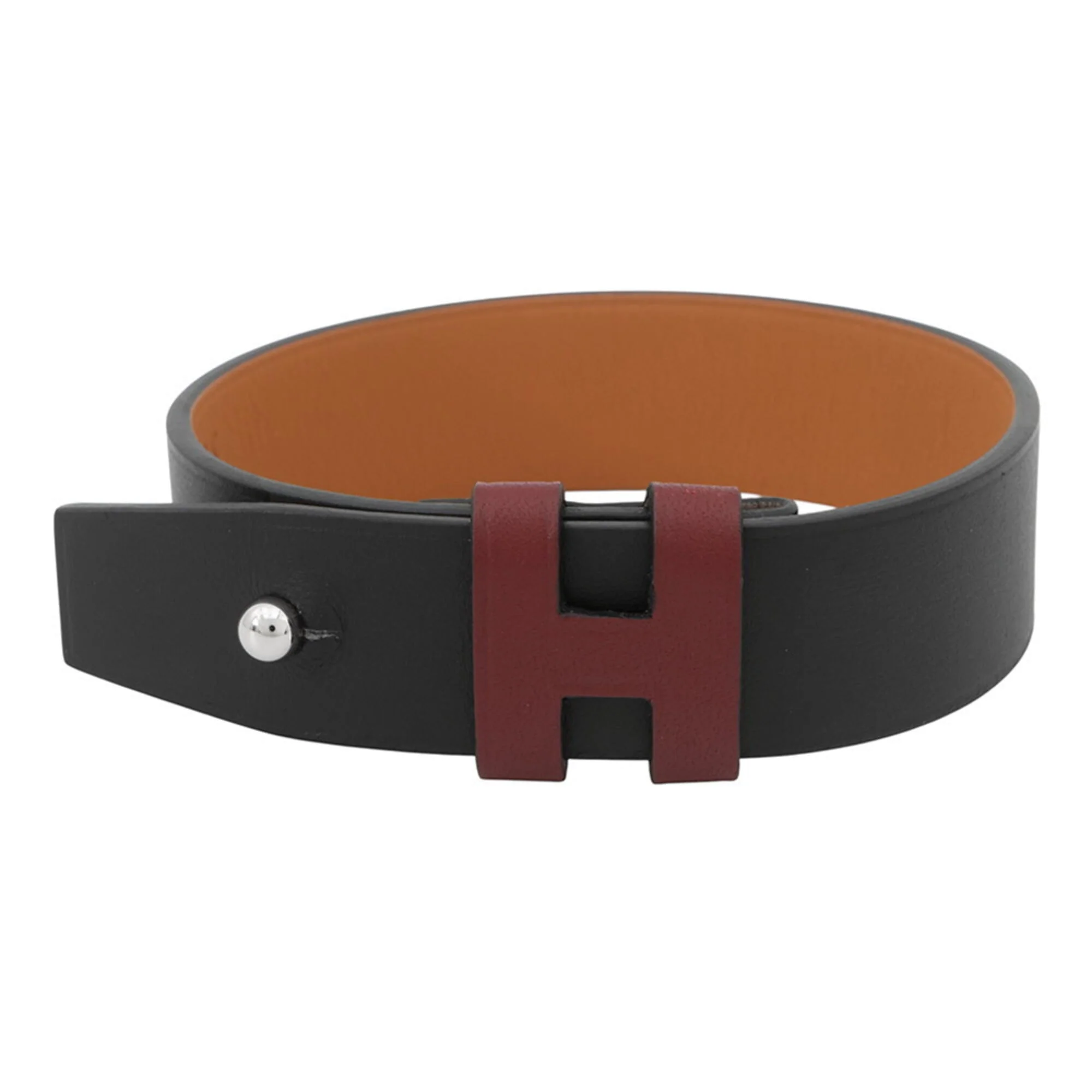 Leather Bracelet Black and Red