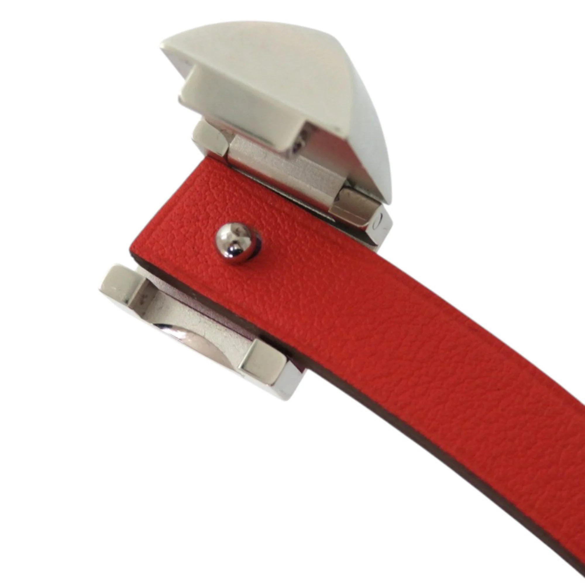 Medor Bracelet Leather and Metal Bicolor Orange Purple - Image 7