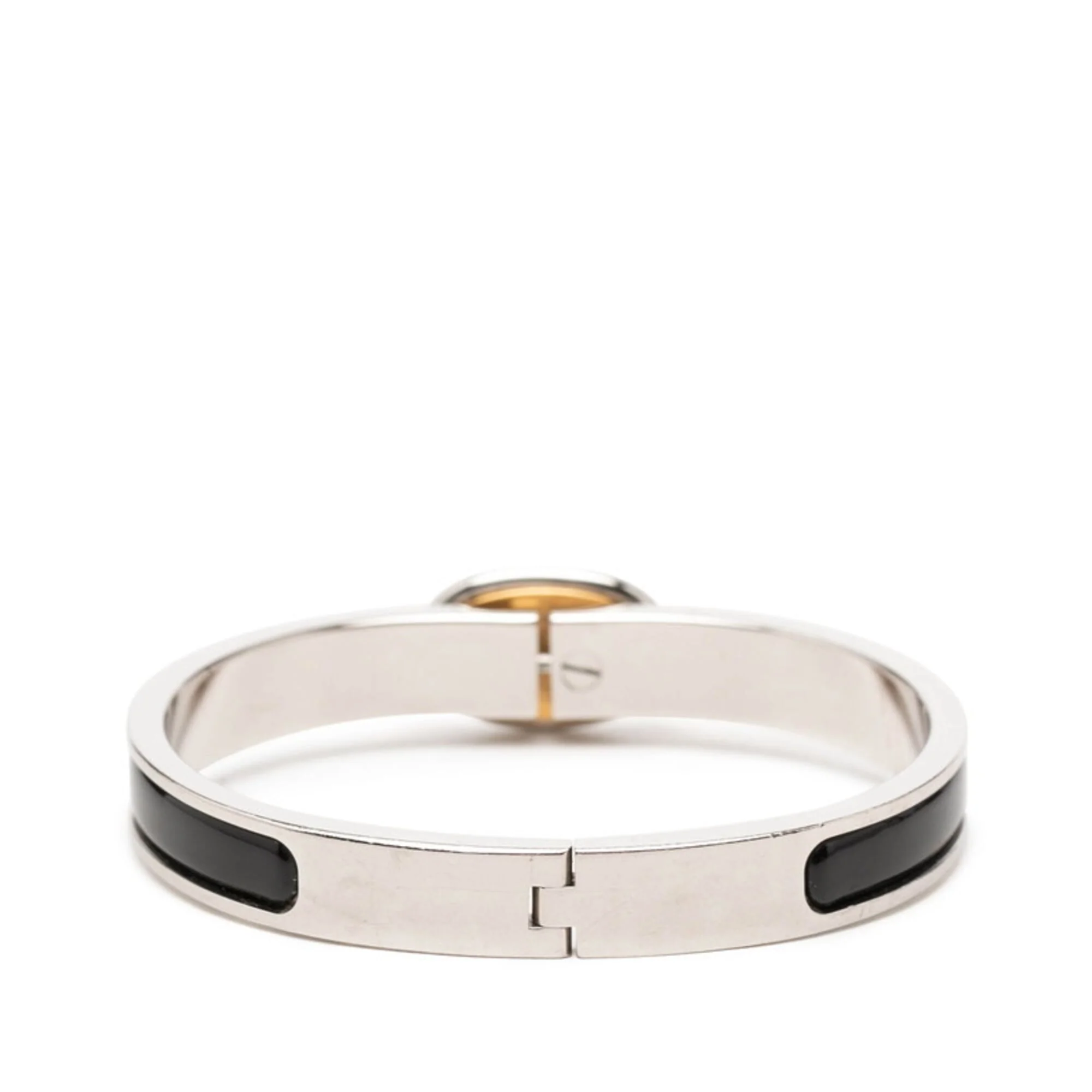 Mini Click Chaine d'Ancre Bracelet Sterling Silver and Black Enamel - Image 3