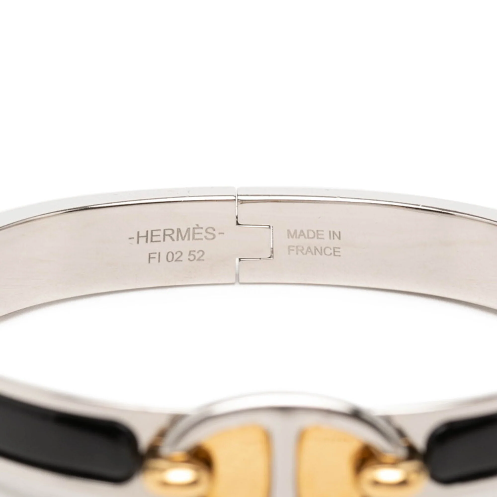 Mini Click Chaine d'Ancre Bracelet Sterling Silver and Black Enamel - Image 5