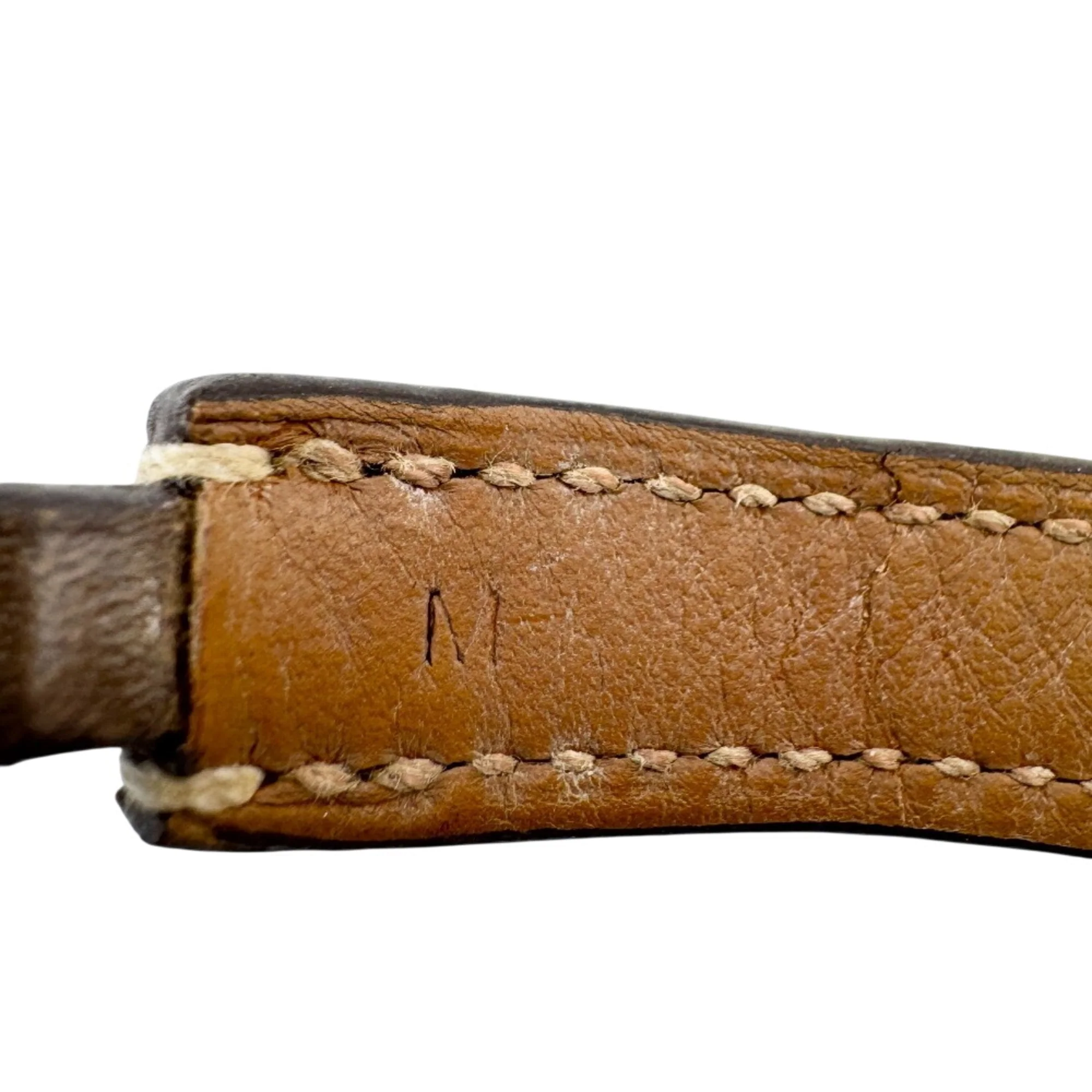 Rivale Double Tour Bracelet Leather and Metal Brown Etoupe Gray - Image 8