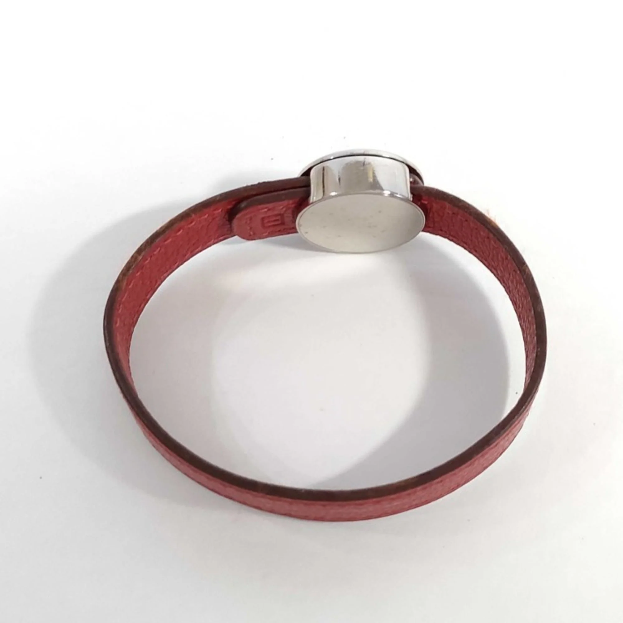 Serie Looping Bracelet Leather Black and Red - Image 2