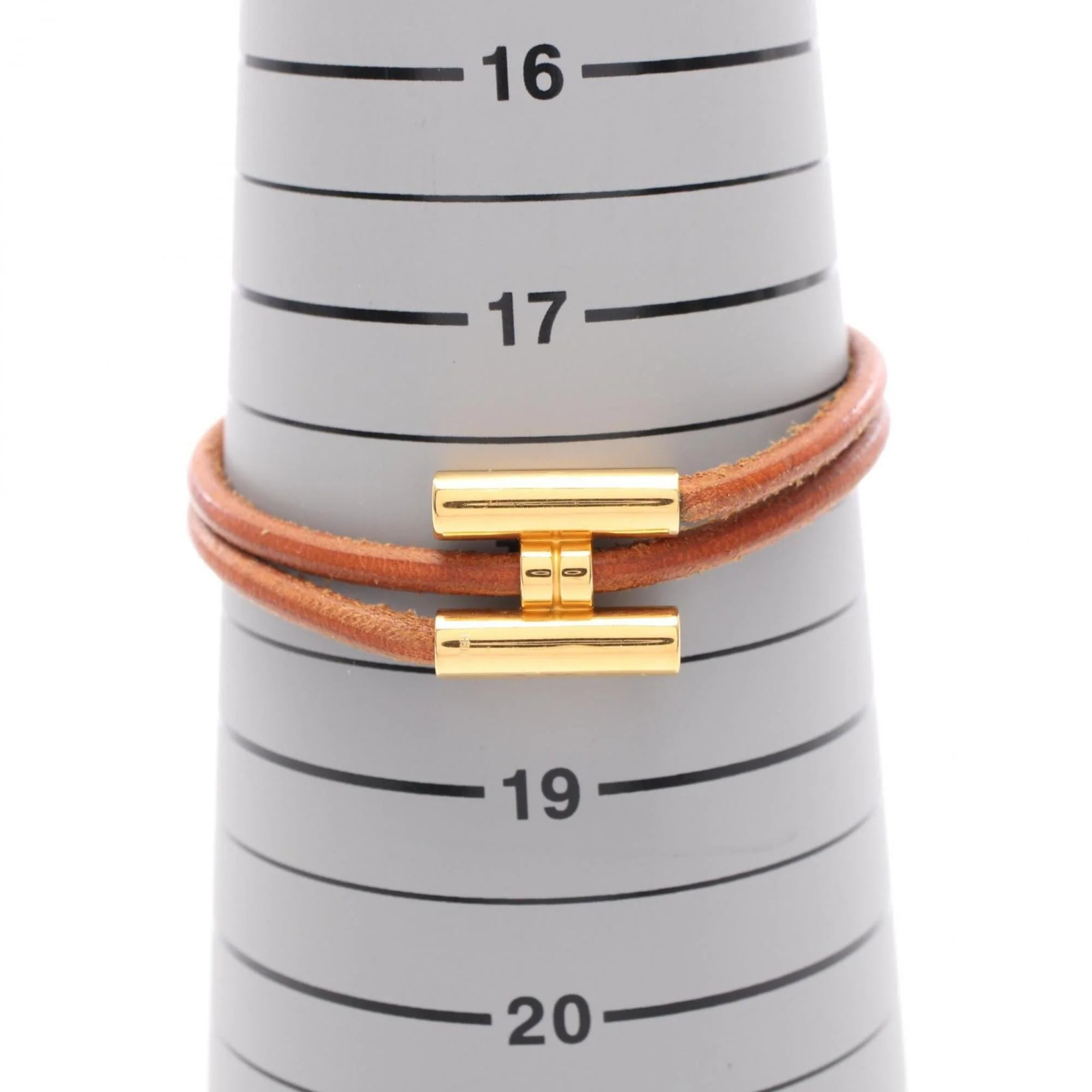 Tourni Tresse Bracelet Gold and Leather Brown/Gold Tone - Image 5
