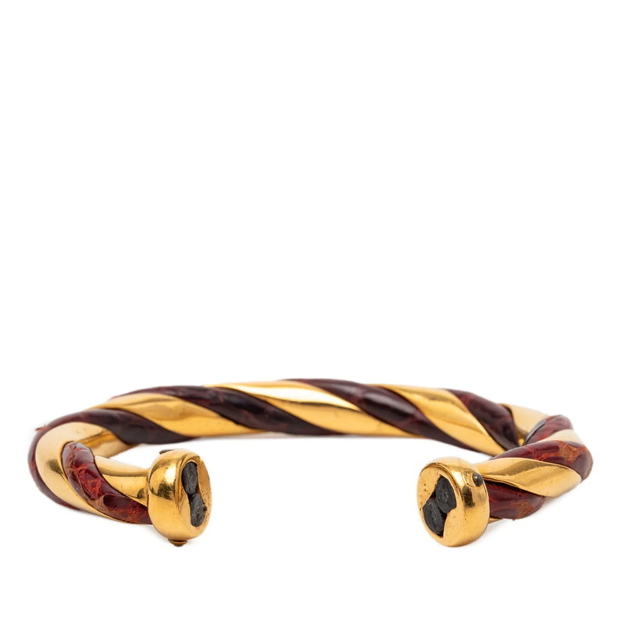 Twist Bracelet Gold and Leather