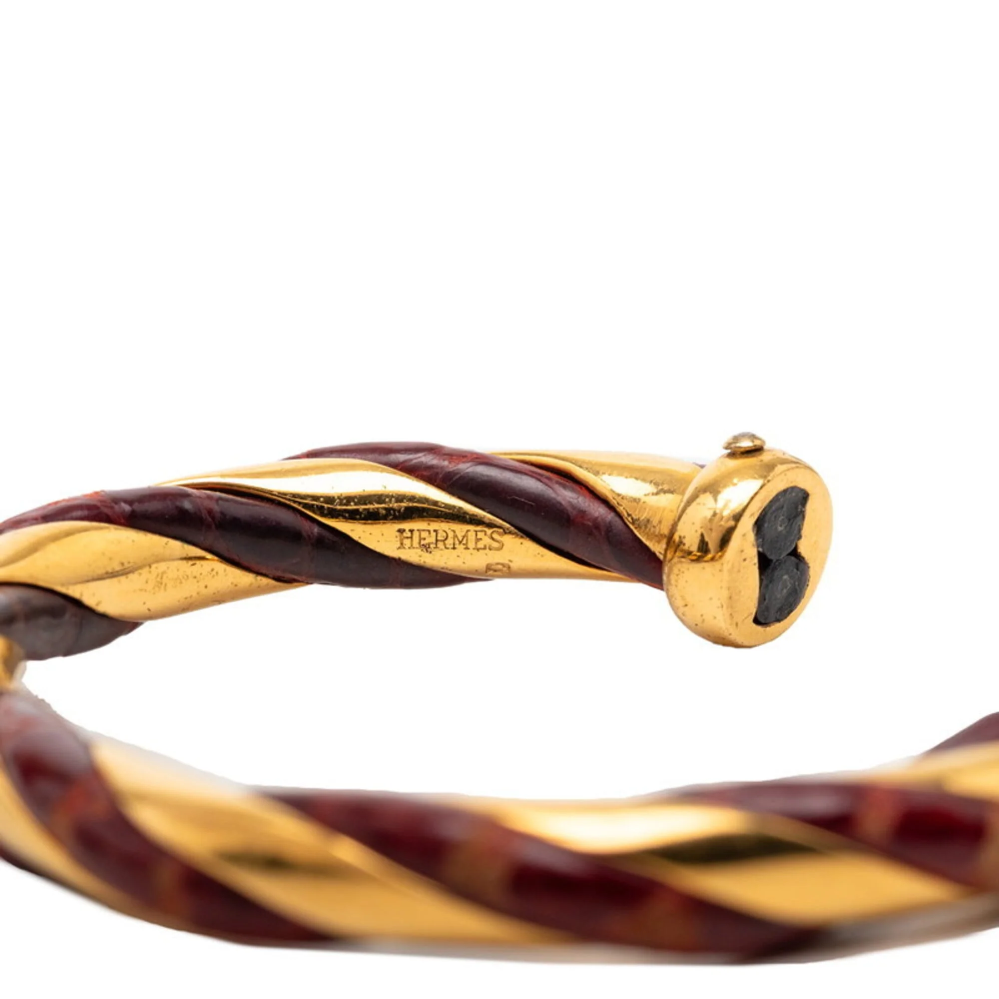 Twist Bracelet Gold and Leather - Image 4