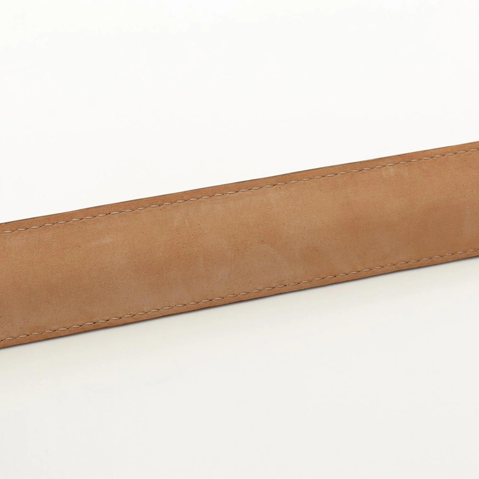 Anagram Slap Bracelet Leather Brown Small - Image 5